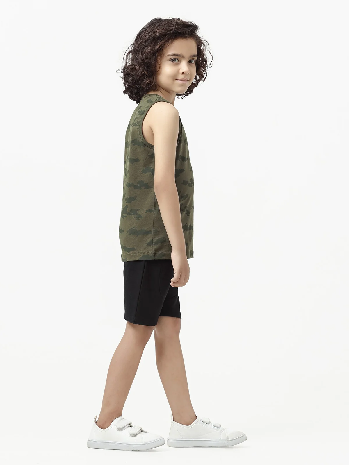 Boy's Dark Olive Tank Top - EBTT23-020 - Image 3