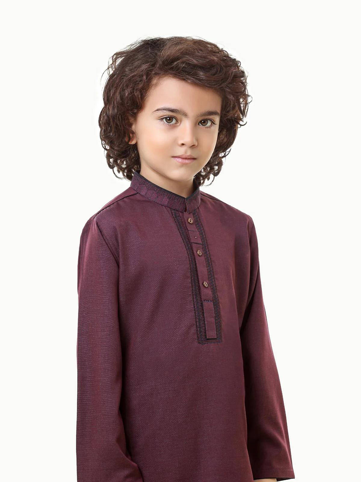 Boy's Dark Purple Kurta Shalwar - EBTKS23-3818 - Image 2