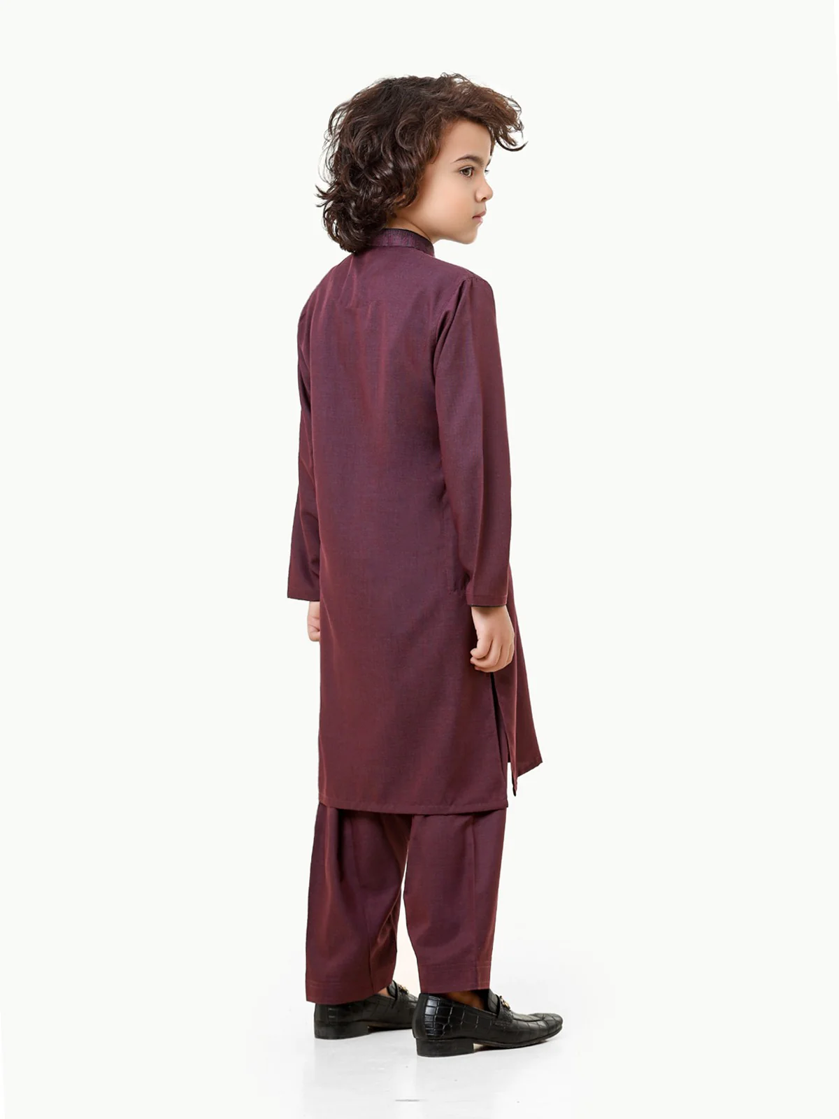 Boy's Dark Purple Kurta Shalwar - EBTKS23-3818 - Image 6
