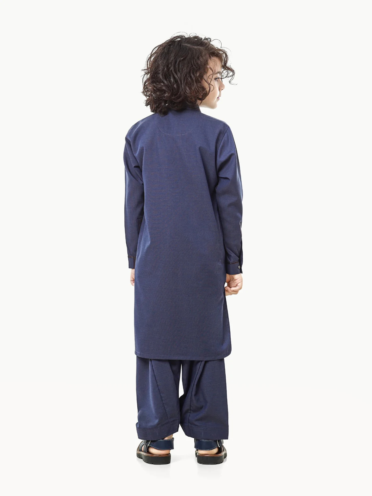Boy's Dark Purple Kurta Shalwar - EBTKS23-3830 - Image 6