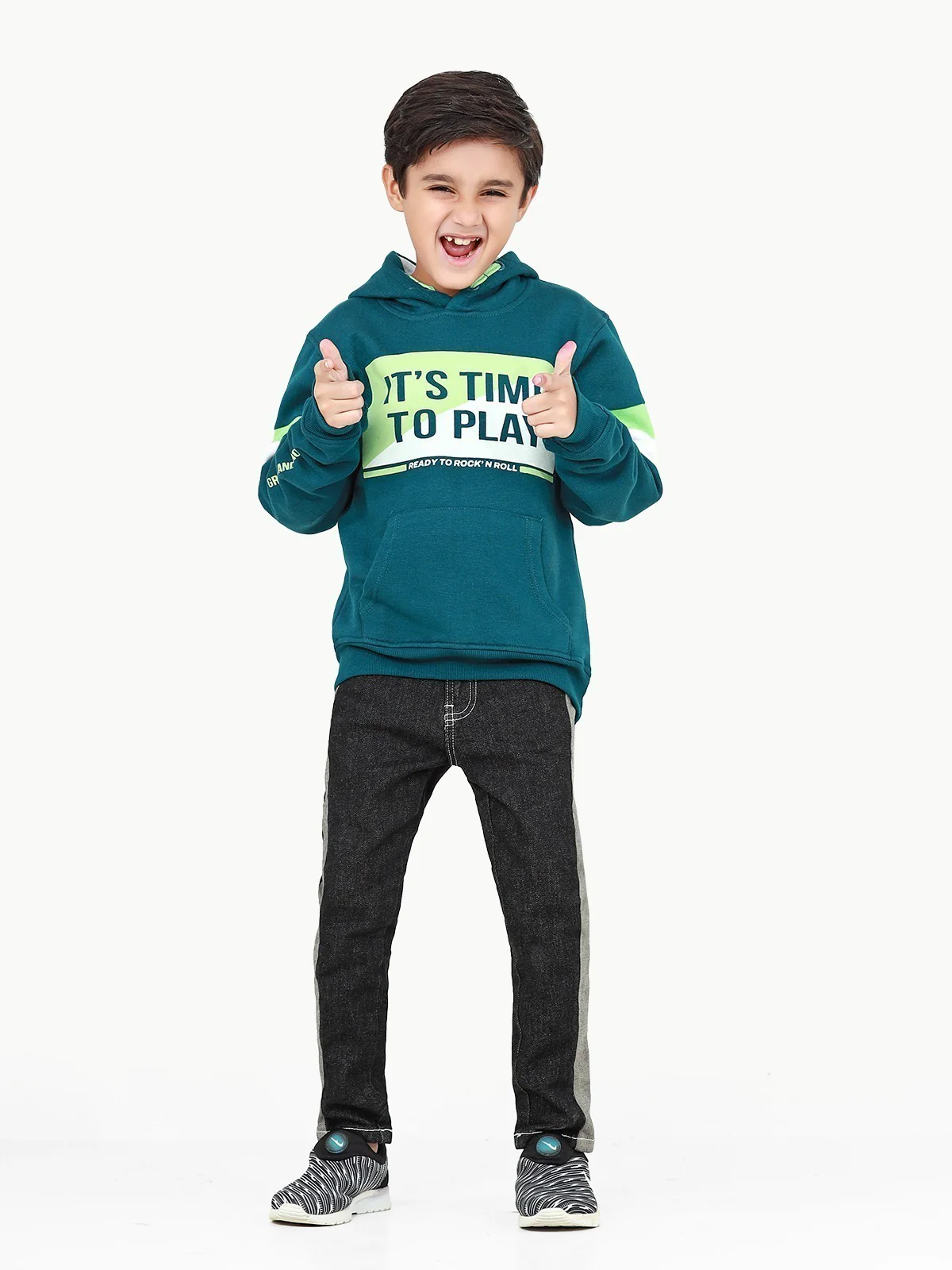 Boy's Dark Teal Hoodie - EBTH22-022 - Image 2