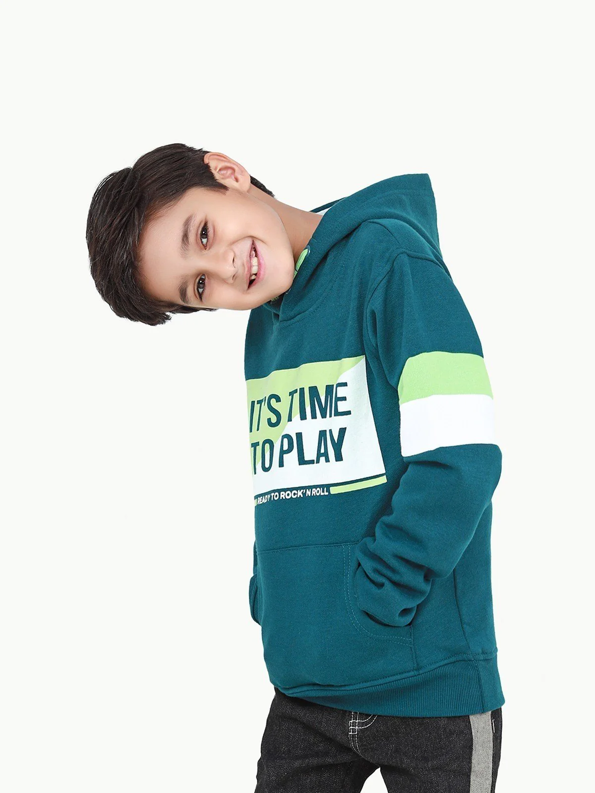 Boy's Dark Teal Hoodie - EBTH22-022 - Image 3