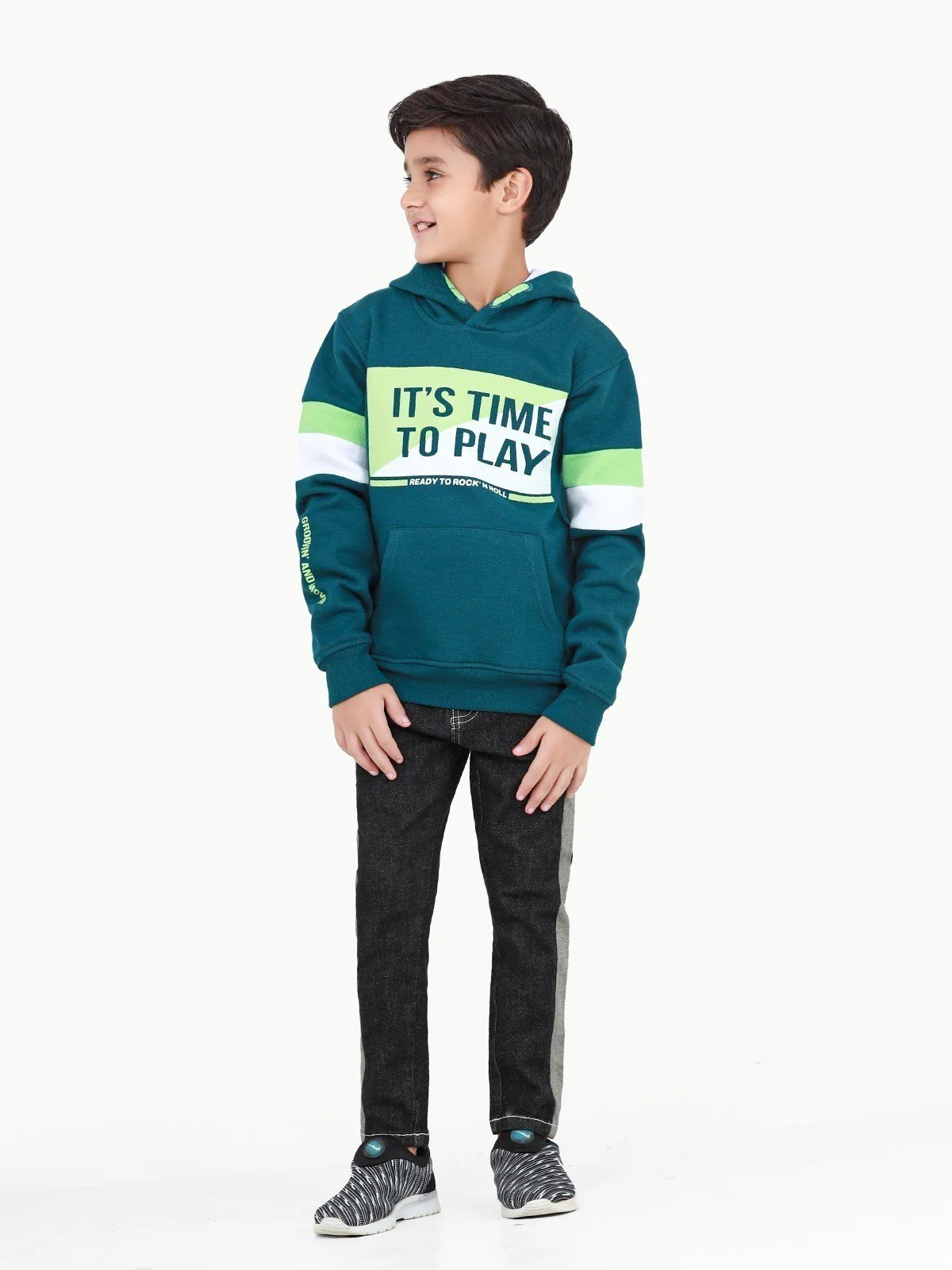 Boy's Dark Teal Hoodie - EBTH22-022 - Image 6