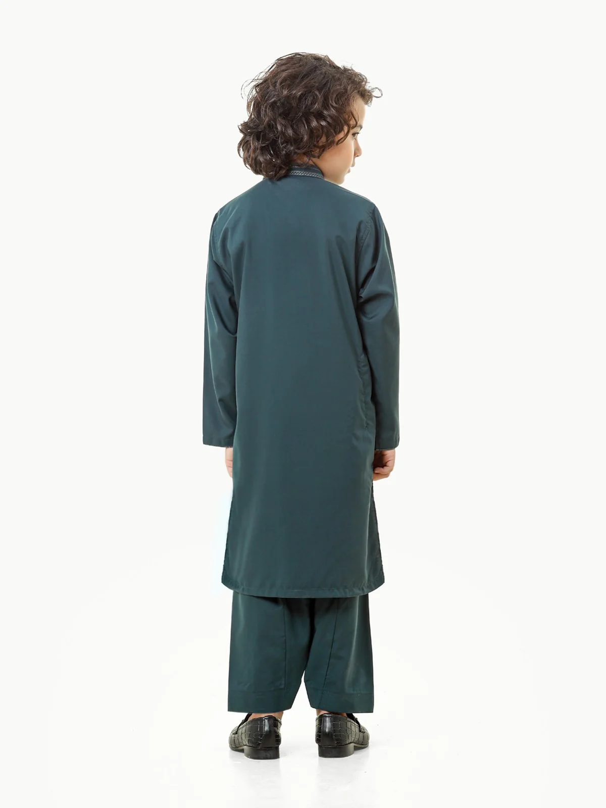Boy's Dark Teal Kurta Shalwar - EBTKS23-3833 - Image 6