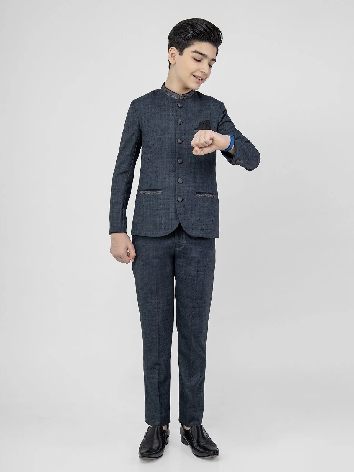 Boy's Dark Teal Prince Suit - EBTPCS21-014 - Image 3