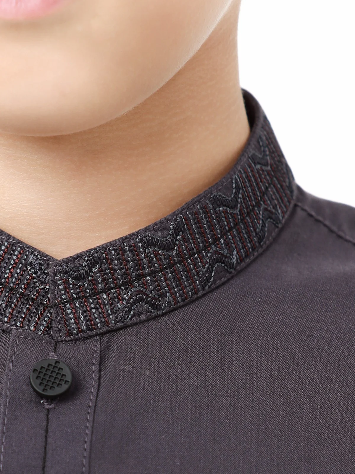 Boy's Deep Plum Kurta Shalwar - EBTKS23-3856 - Image 4