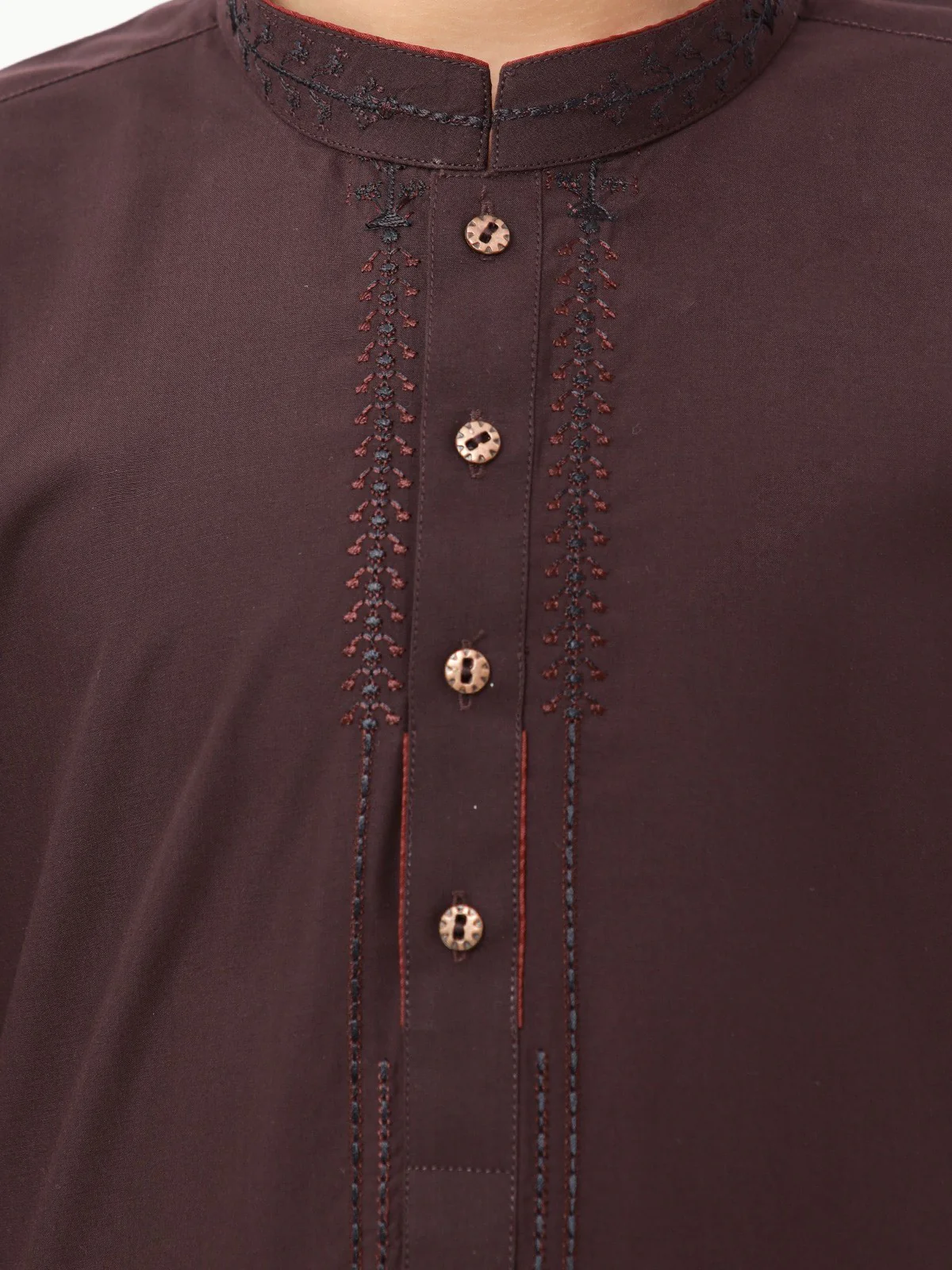 Boy's Deep Plum Kurta Shalwar - EBTKS23-3863 - Image 3