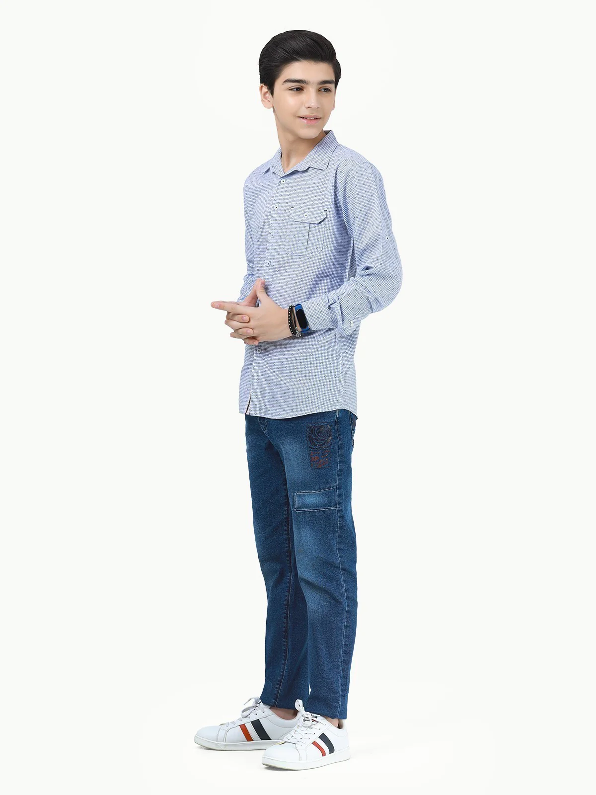 Boy's Deep Purple Shirt - EBTS23-27434 - Image 3