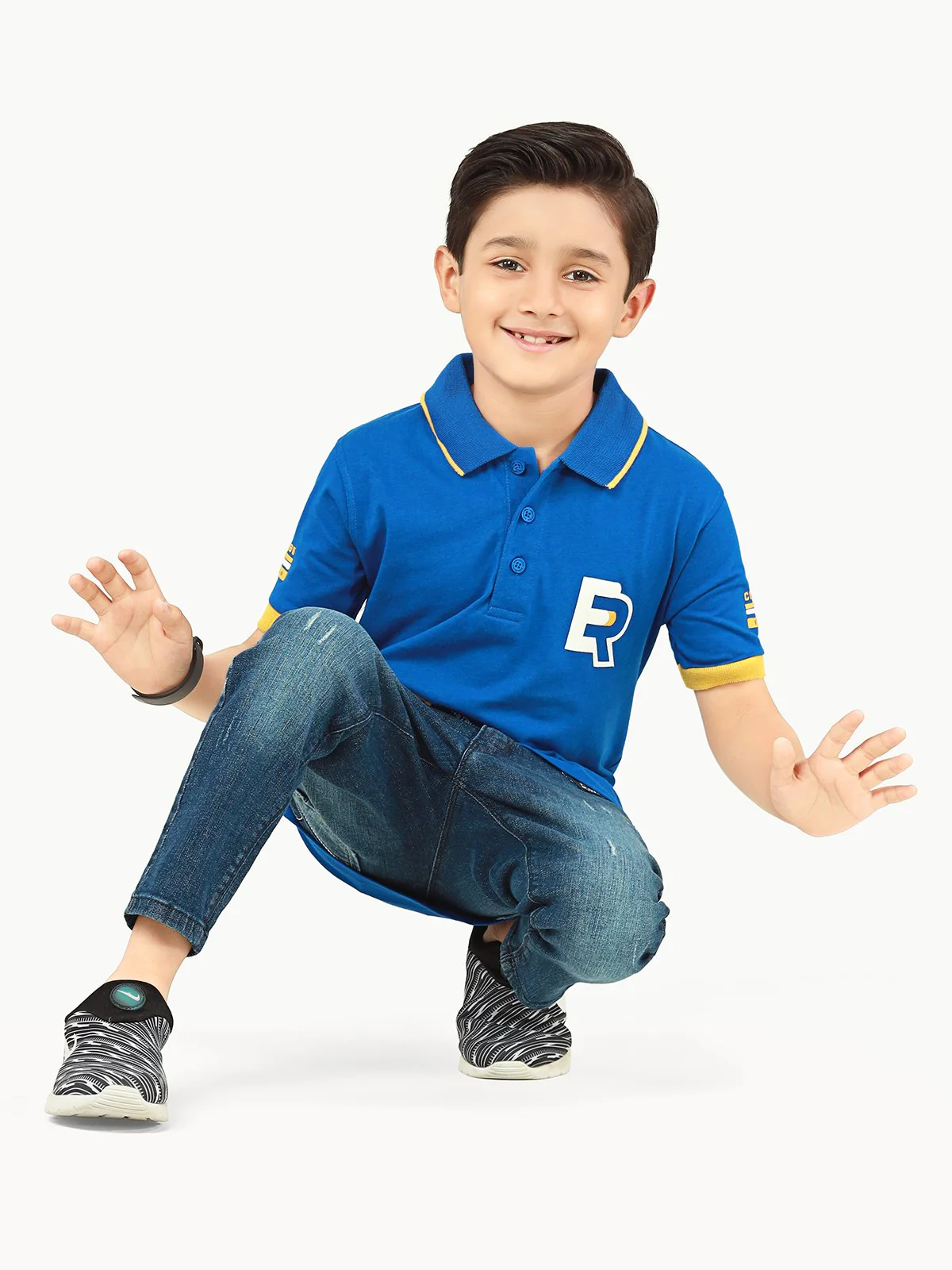 Boy's Electric Blue Polo Shirt - EBTPS22-010 - Image 2