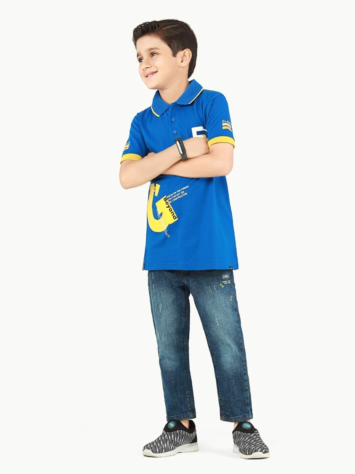 Boy's Electric Blue Polo Shirt - EBTPS22-010 - Image 8