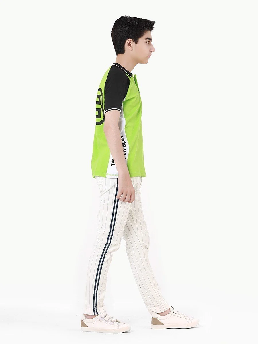 Boy's Green & Black Polo Shirt - EBTPS22-003 - Image 3