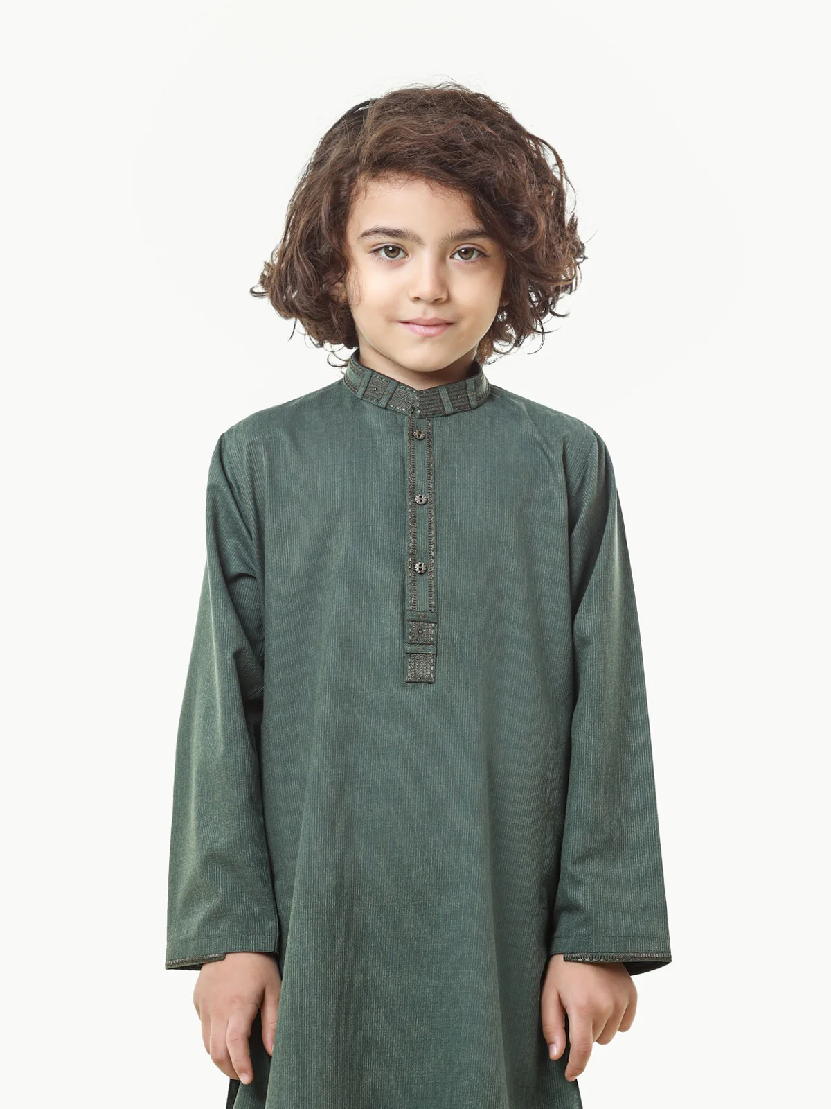 Boy's Green Kurta Shalwar - EBTKS22-3819 - Image 2