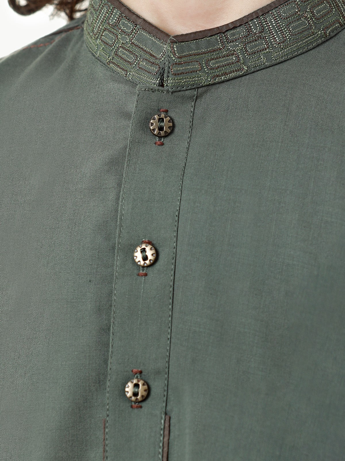 Boy's Green Kurta Shalwar - EBTKS23-3826 - Image 4