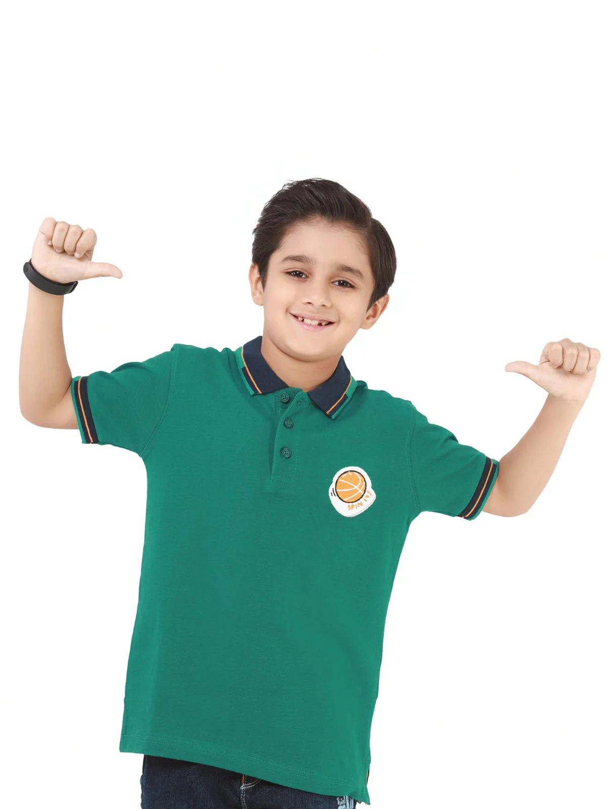 Boy's Green Polo Shirt - EBTPS22-019 - Image 3