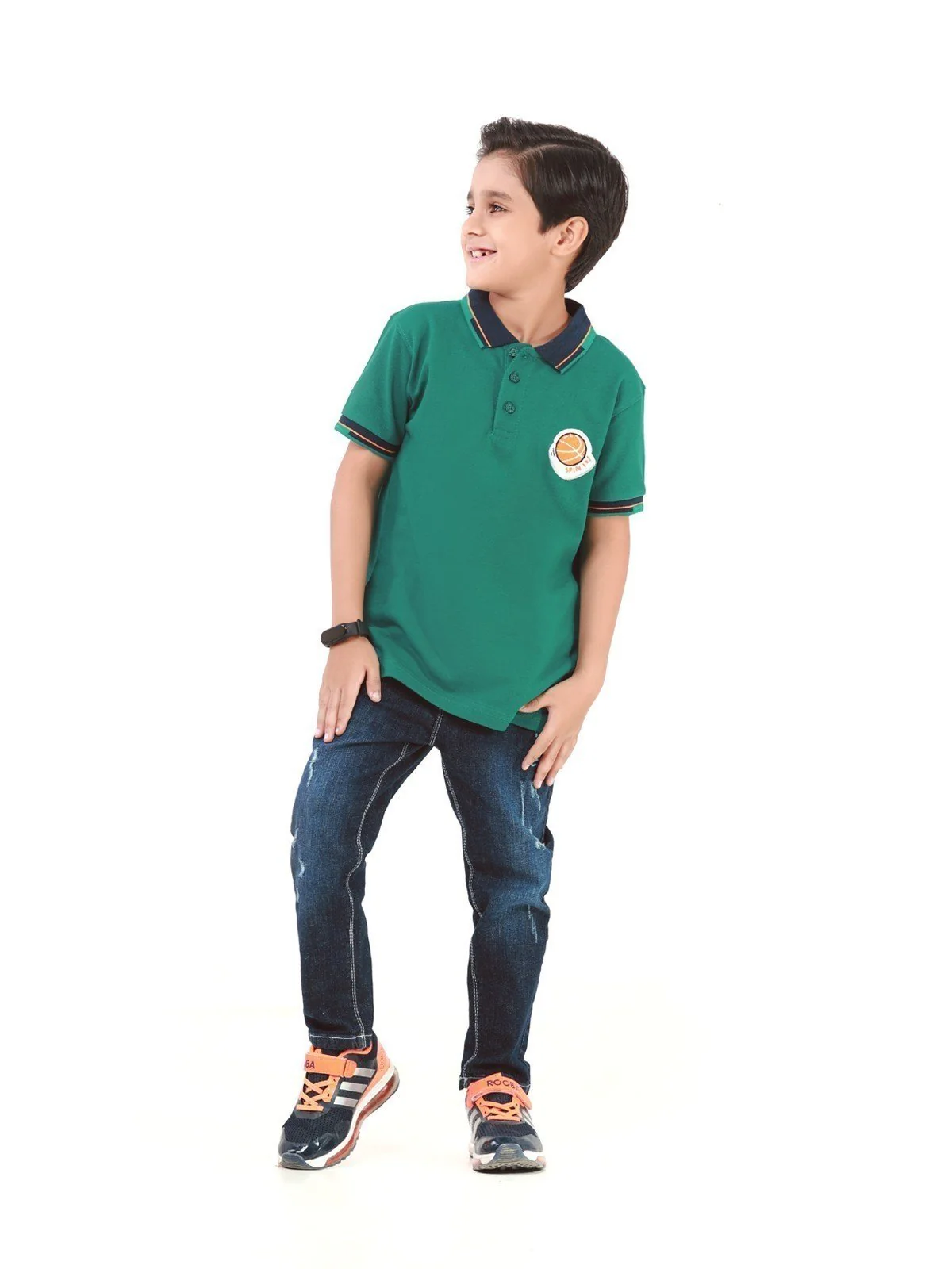 Boy's Green Polo Shirt - EBTPS22-019 - Image 4