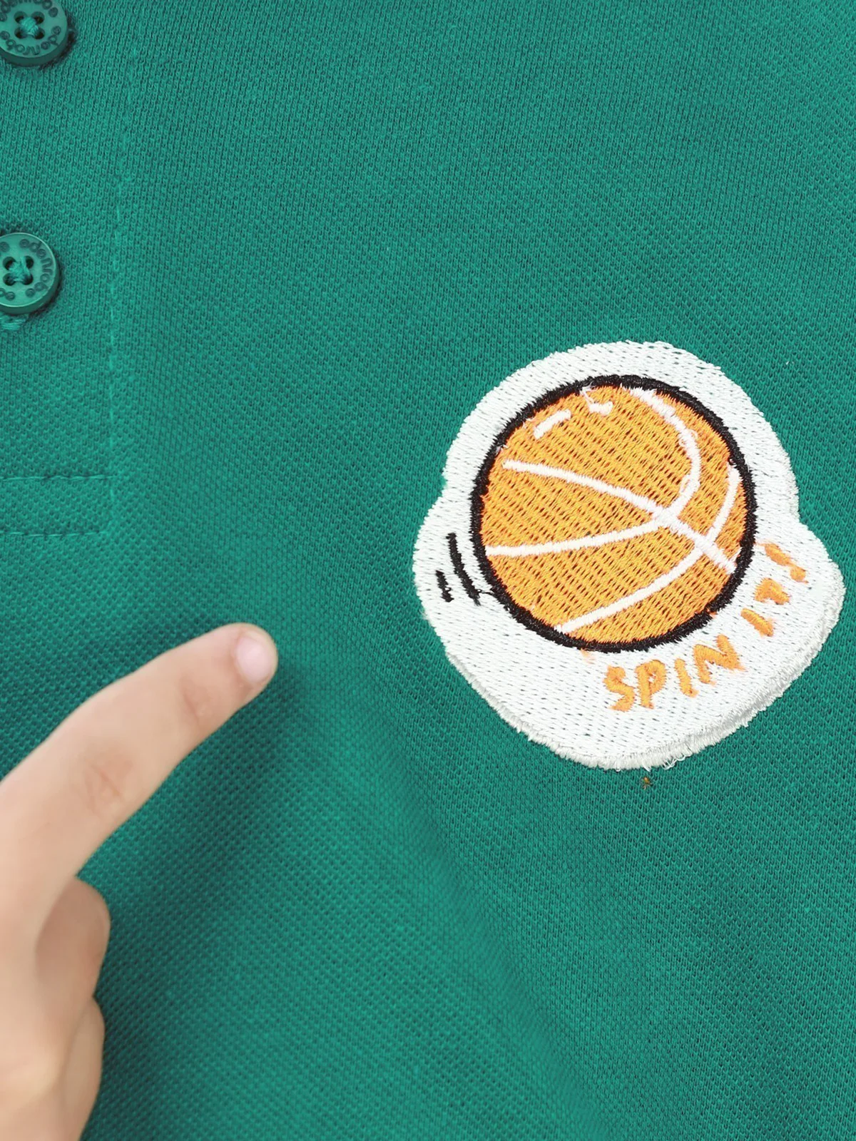 Boy's Green Polo Shirt - EBTPS22-019 - Image 5