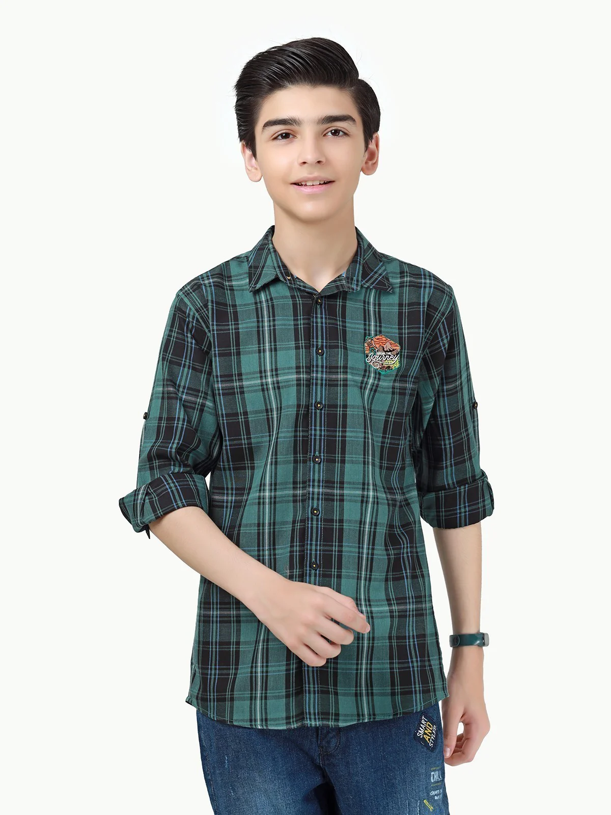 Boy's Green Shirt - EBTS22-27407 - Image 2