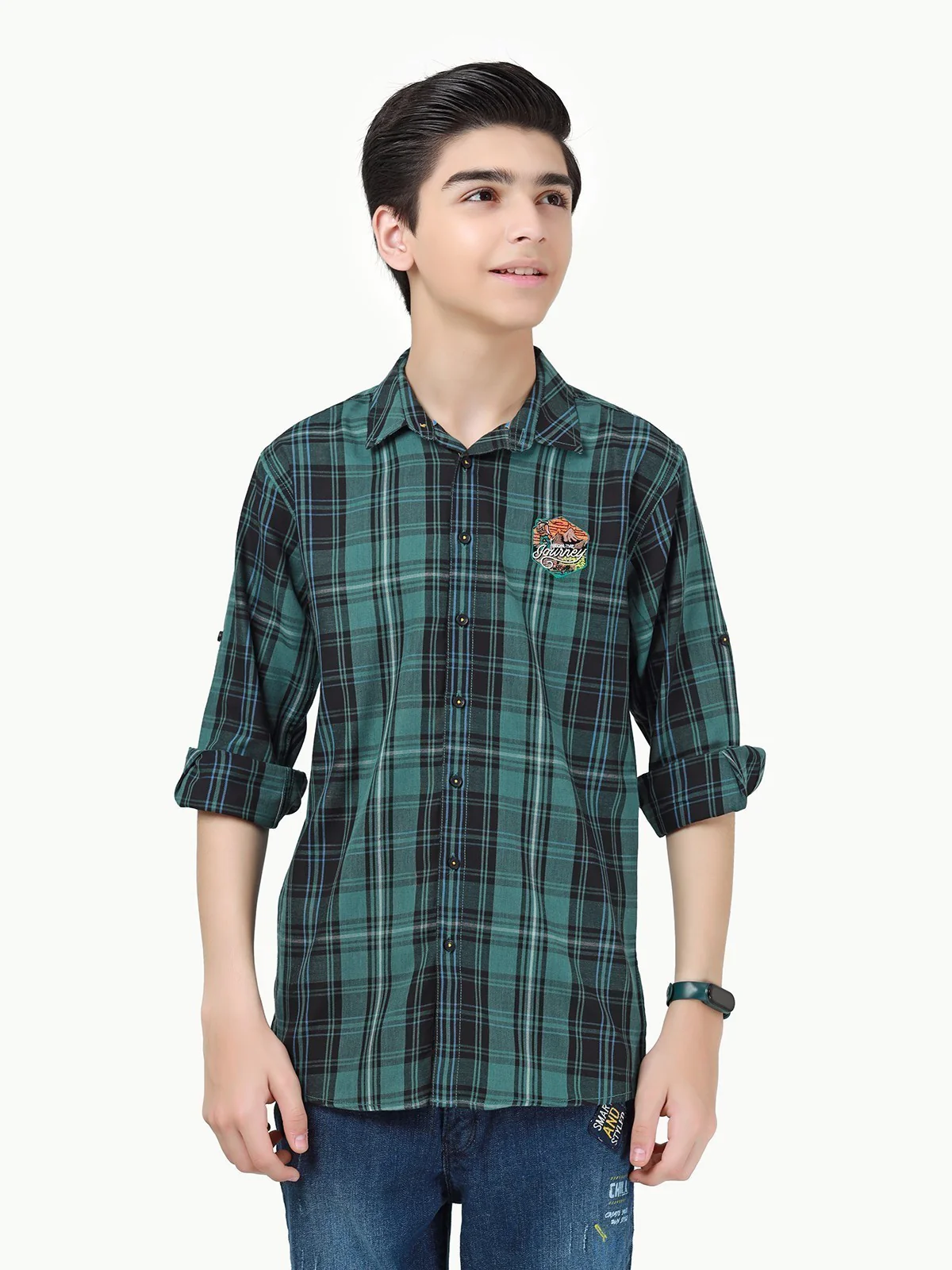 Boy's Green Shirt - EBTS22-27407 - Image 3