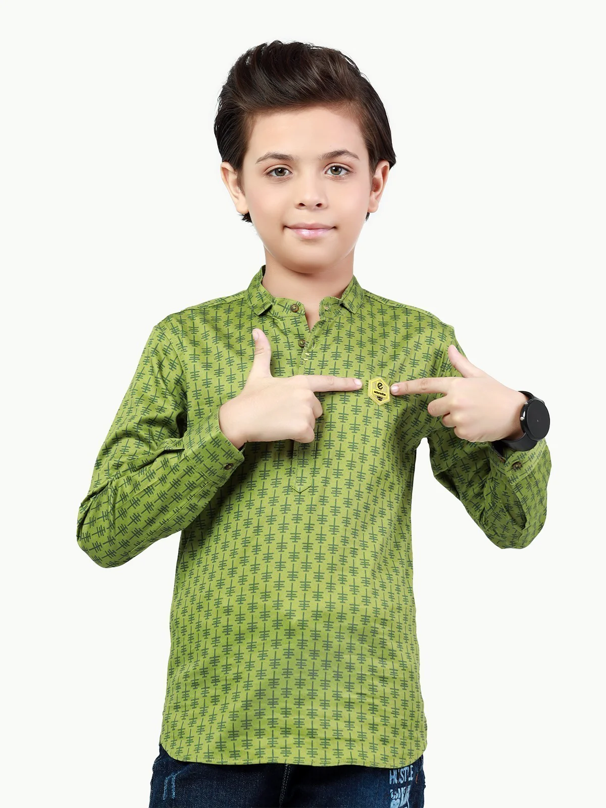 Boy's Green Shirt - EBTS22-27422 - Image 2