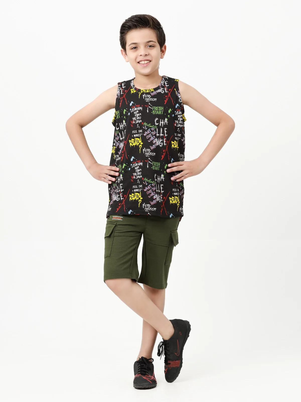 Boy's Green Shorts - EBBSK23-013 - Image 2