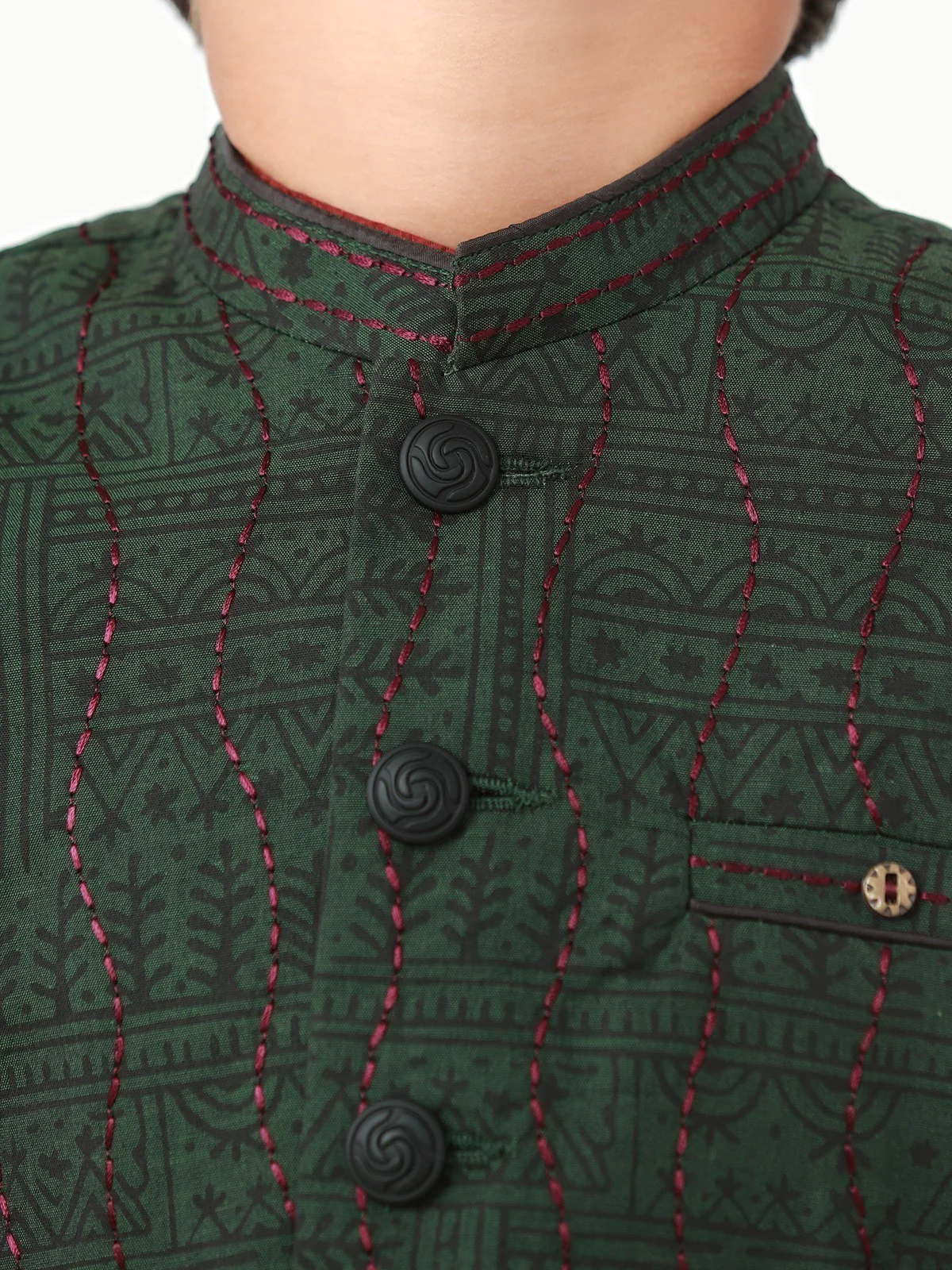 Boy's Green Waist Coat Suit - EBTWCS22-25155 - Image 4