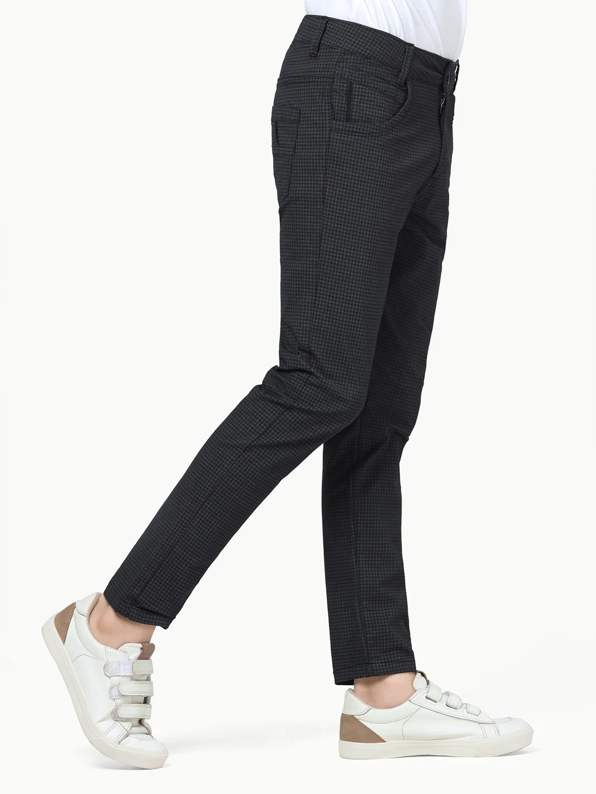 Boy's Grey & Black Chino Pant - EBBCP23-012 - Image 3