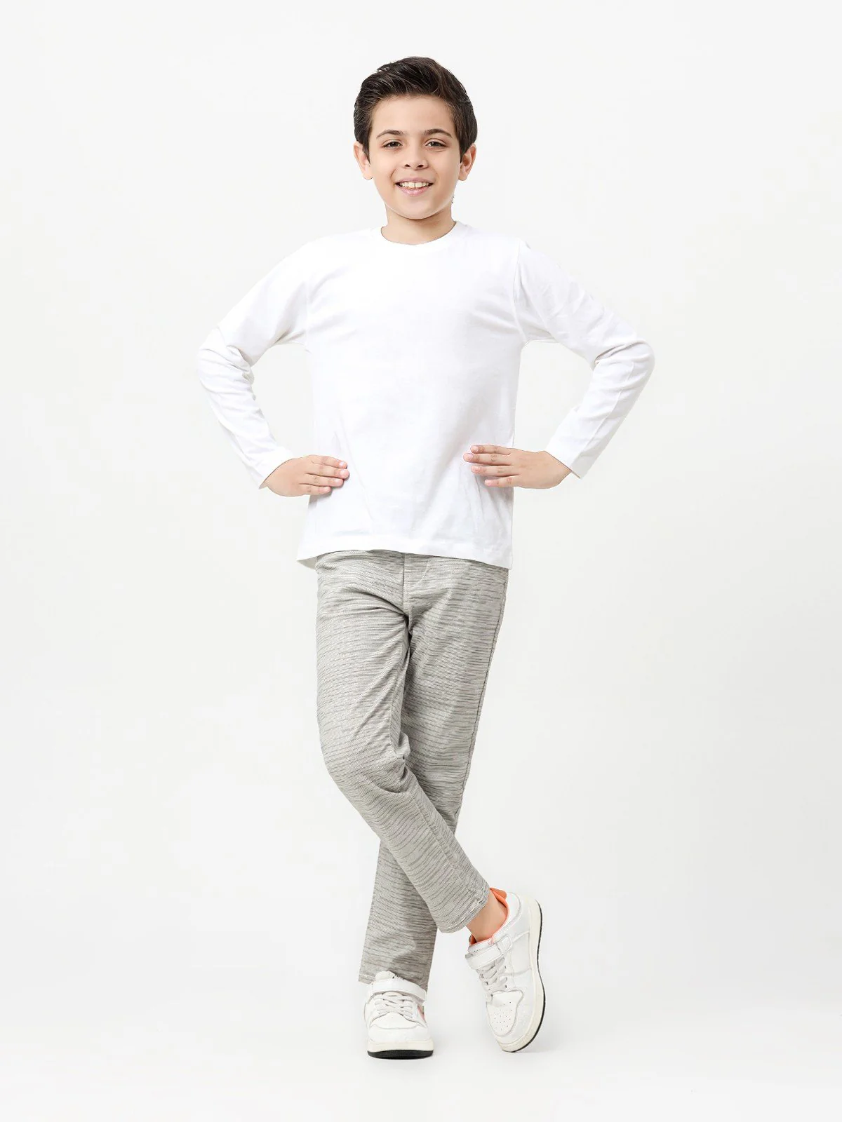 Boy's Grey Chino Pant - EBBCP23-026 - Image 2