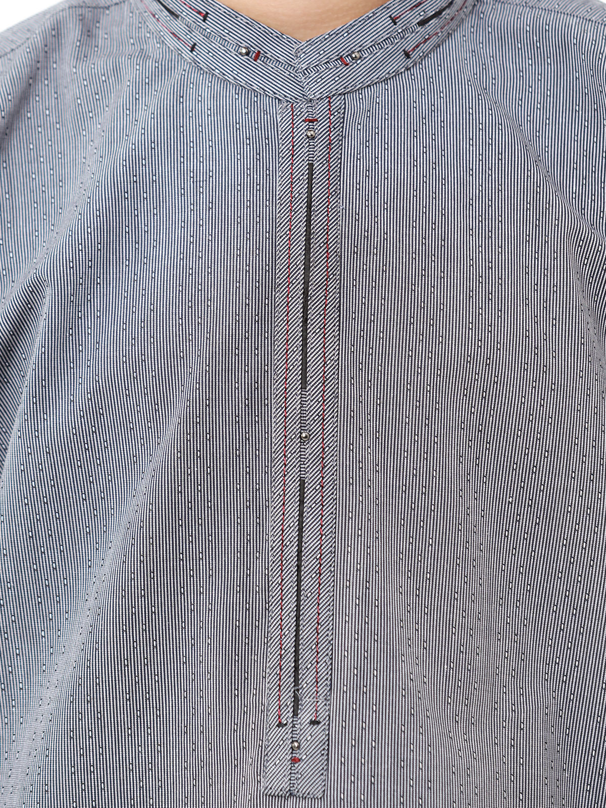 Boy's Grey Kurta - EBTK23-3868 - Image 3