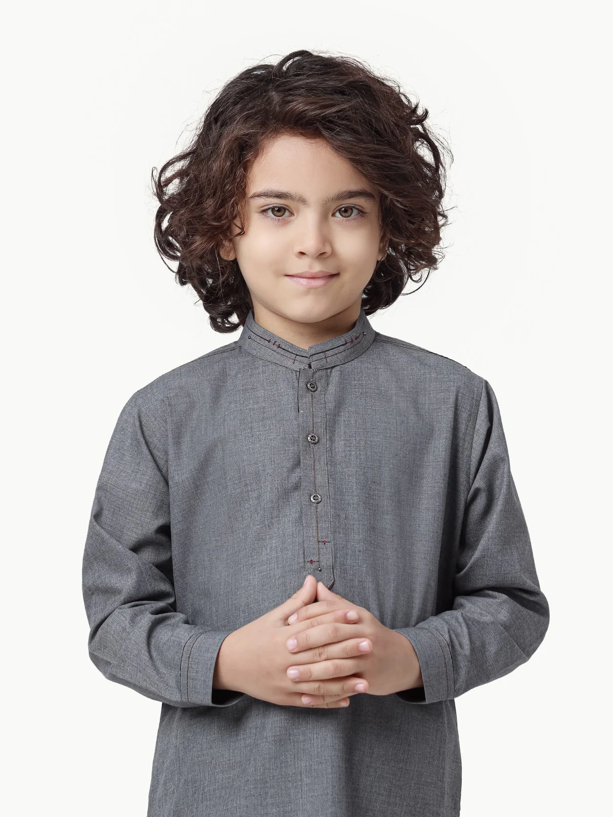 Boy's Grey Kurta Shalwar - EBTKS23-3852 - Image 2