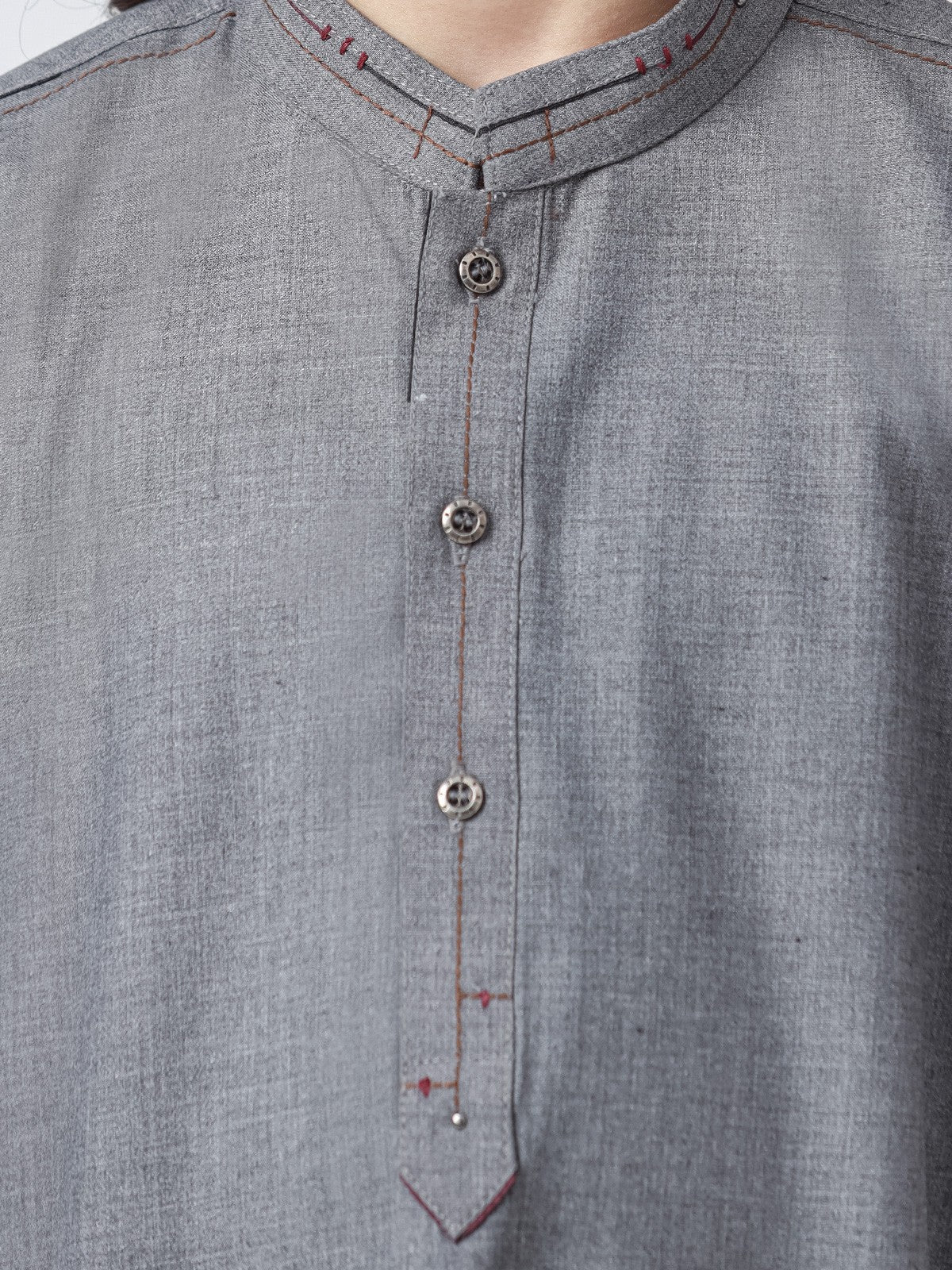 Boy's Grey Kurta Shalwar - EBTKS23-3852 - Image 5