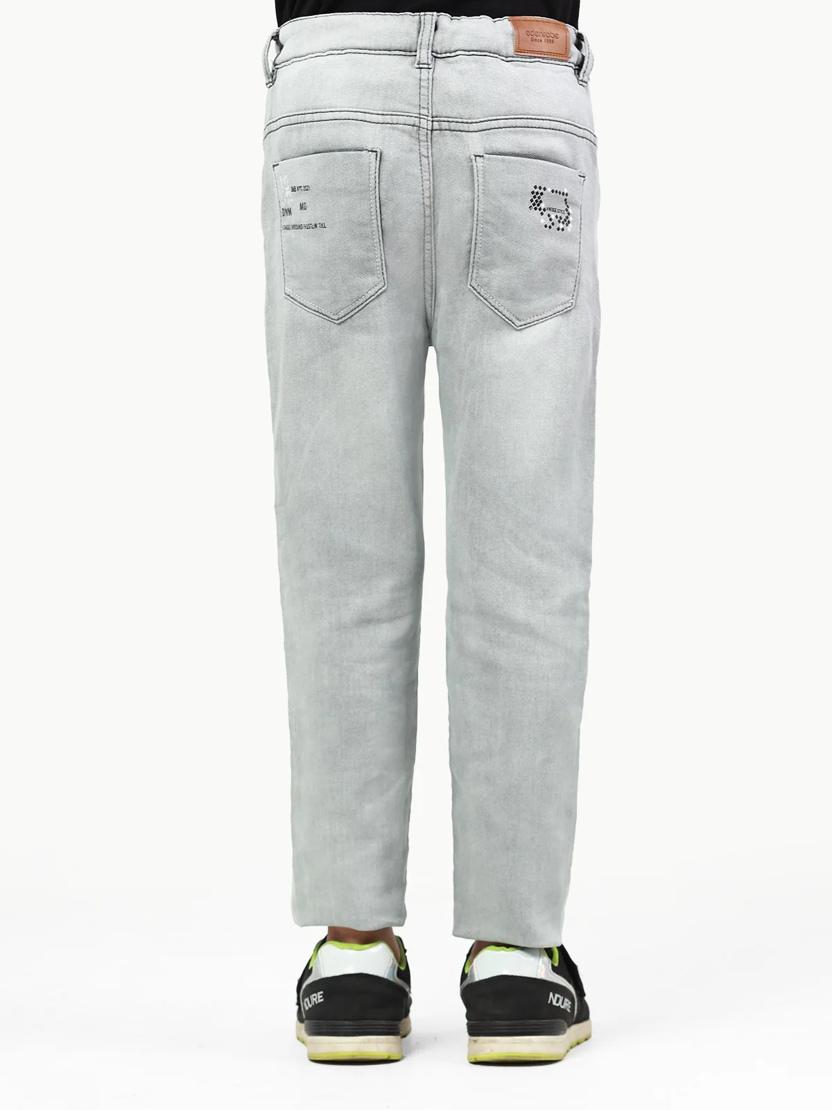 Boy's Heather Grey Denim Pant - EBBDP22-007 - Image 6