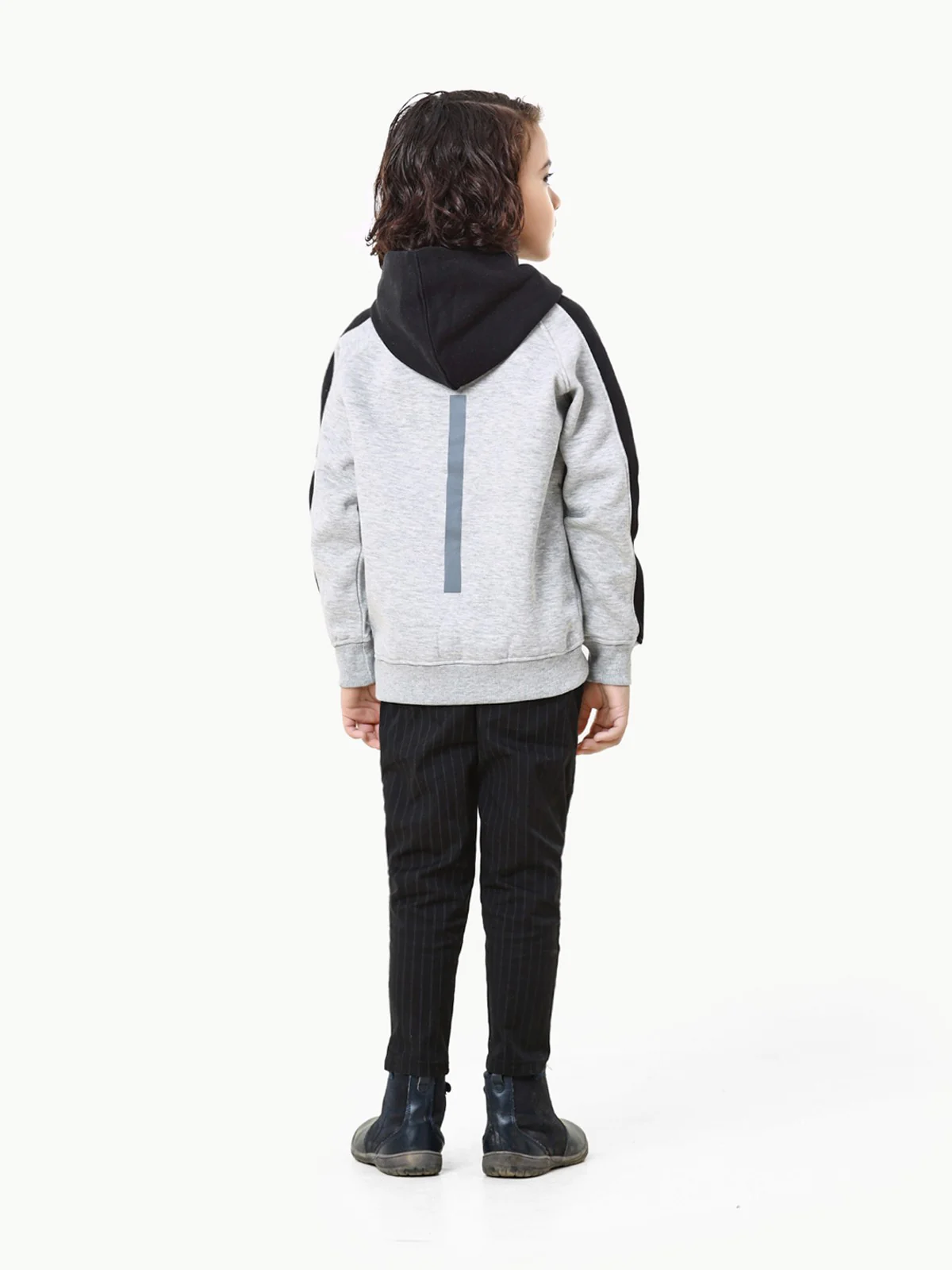 Boy's Heather Grey Hoodie - EBTH22-002 - Image 6