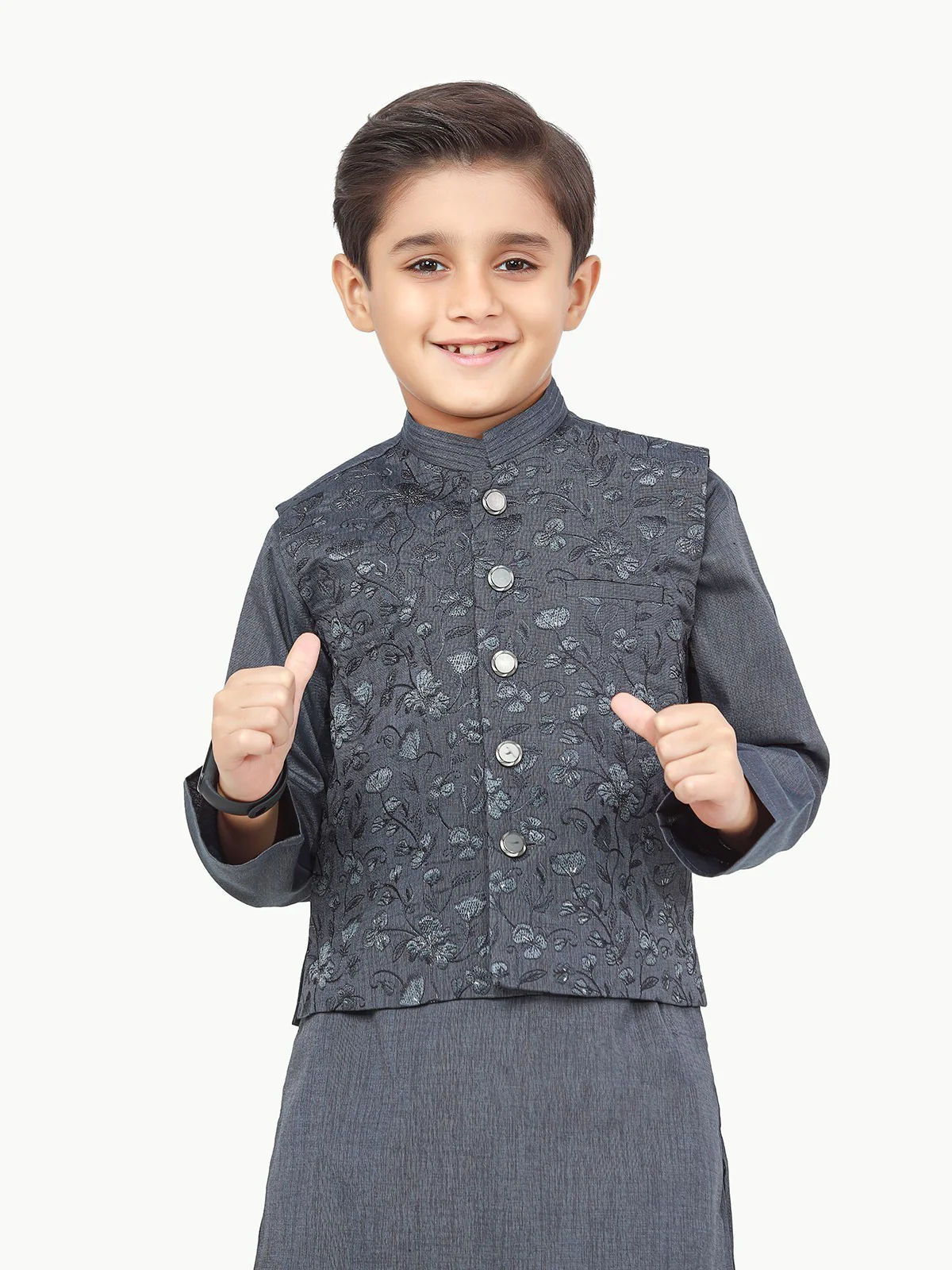 Boy's Indigo Waist Coat Suit - EBTWCSC22-011 - Image 2