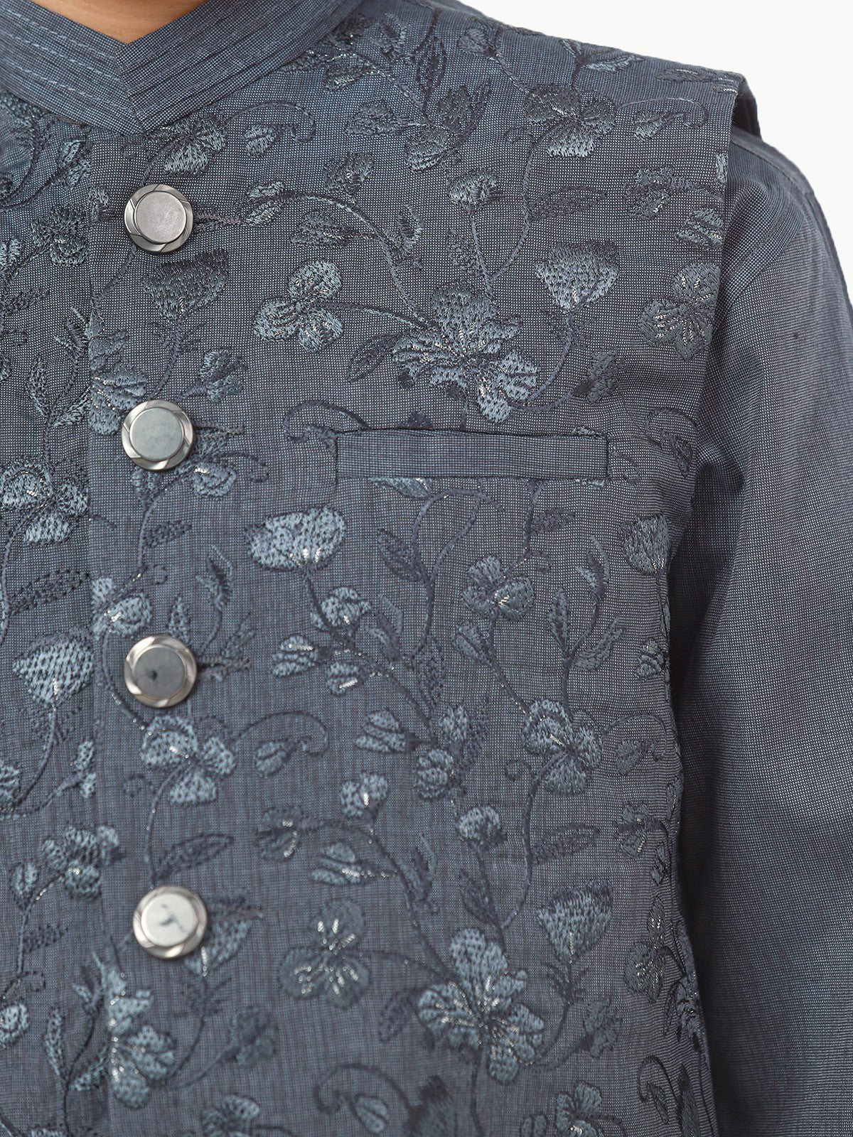 Boy's Indigo Waist Coat Suit - EBTWCSC22-011 - Image 5