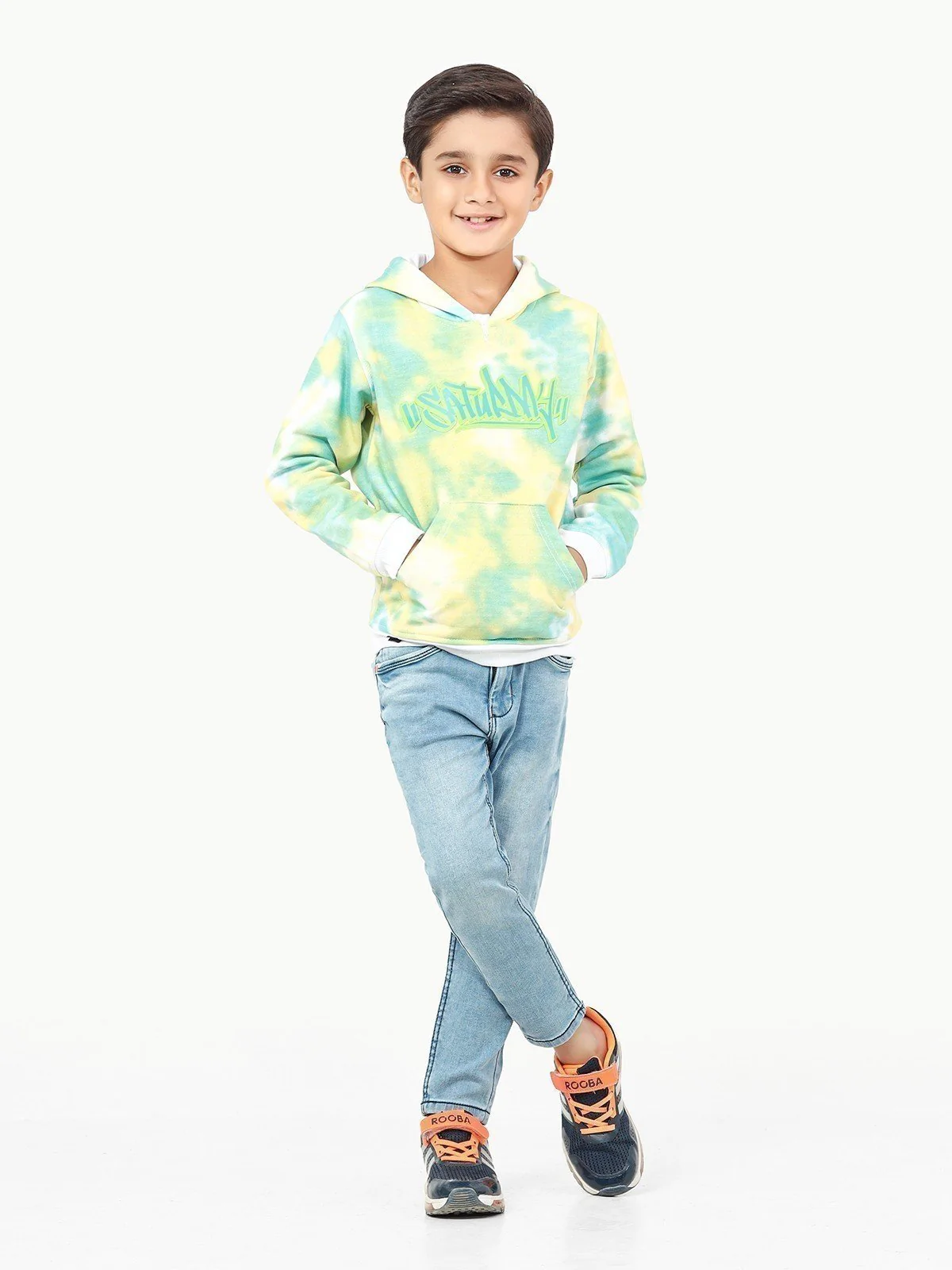 Boy's Light Blue Hoodie - EBTH22-019 - Image 2