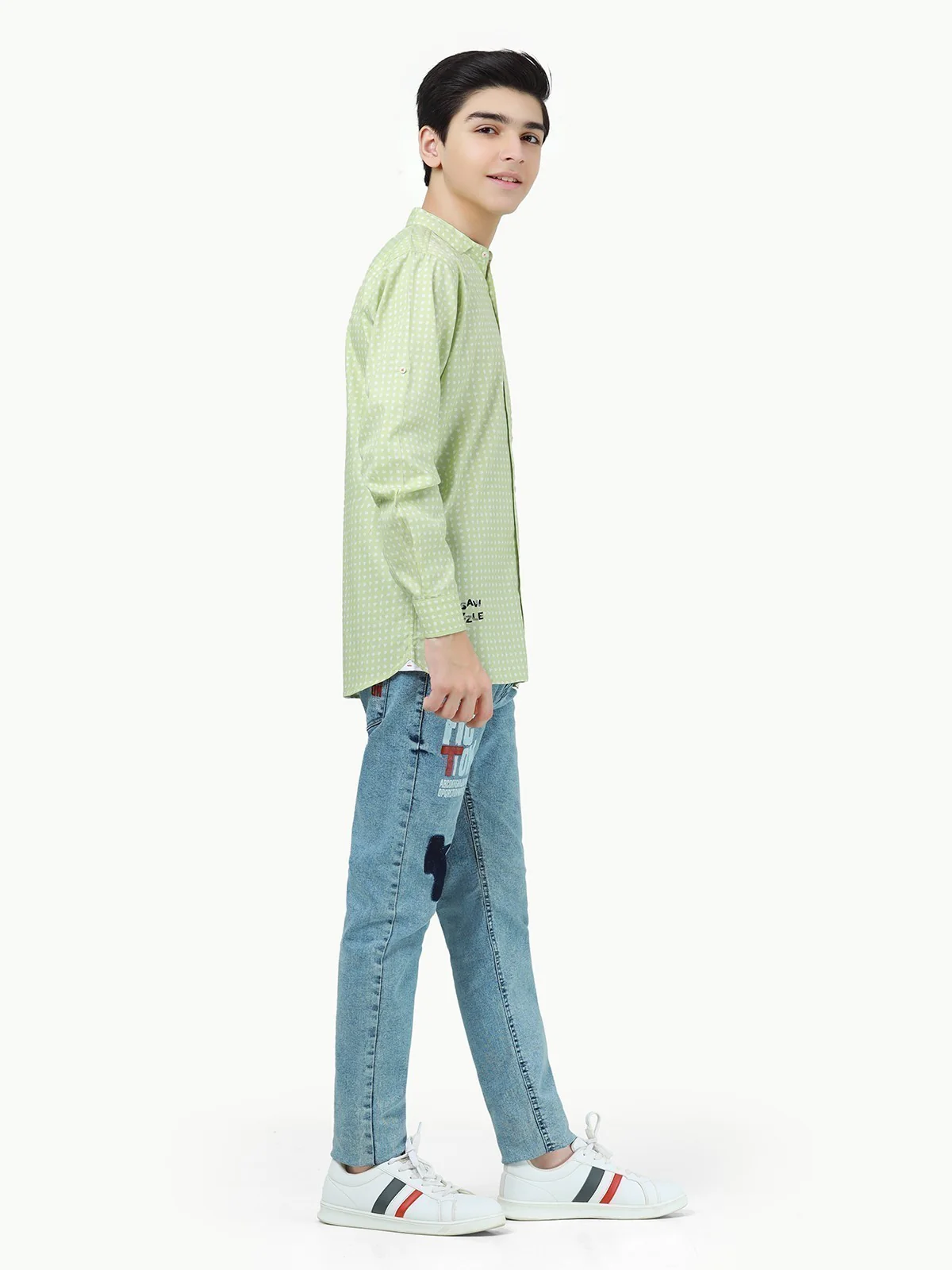 Boy's Light Green Shirt - EBTS23-27428 - Image 3