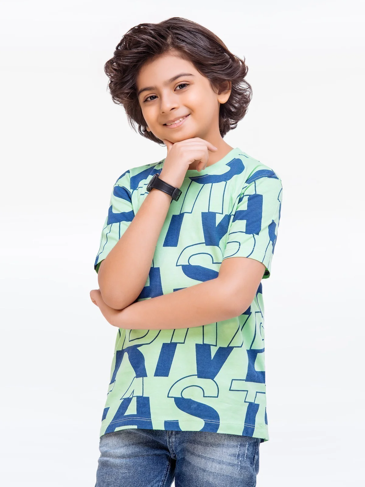 Boy's Light Green T-Shirt - EBTTS23-024