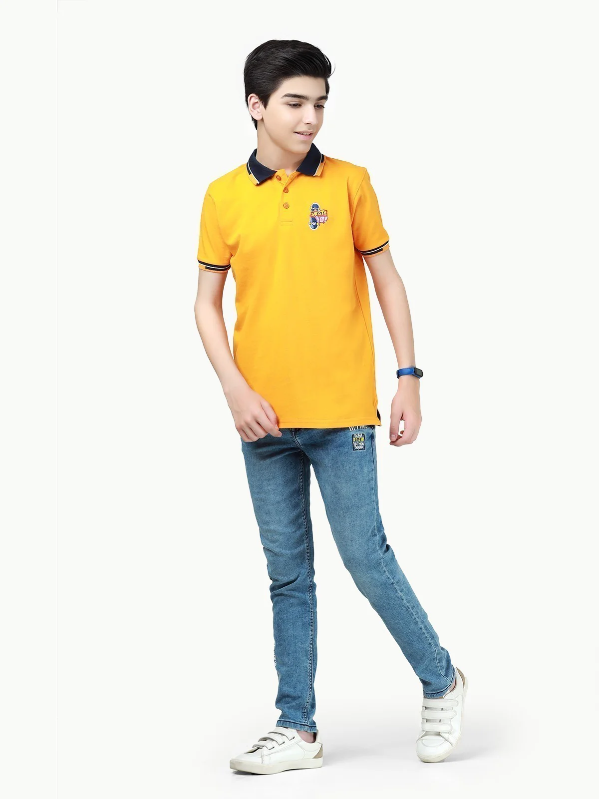 Boy's Light Orange Polo Shirt - EBTPS23-031 - Image 2