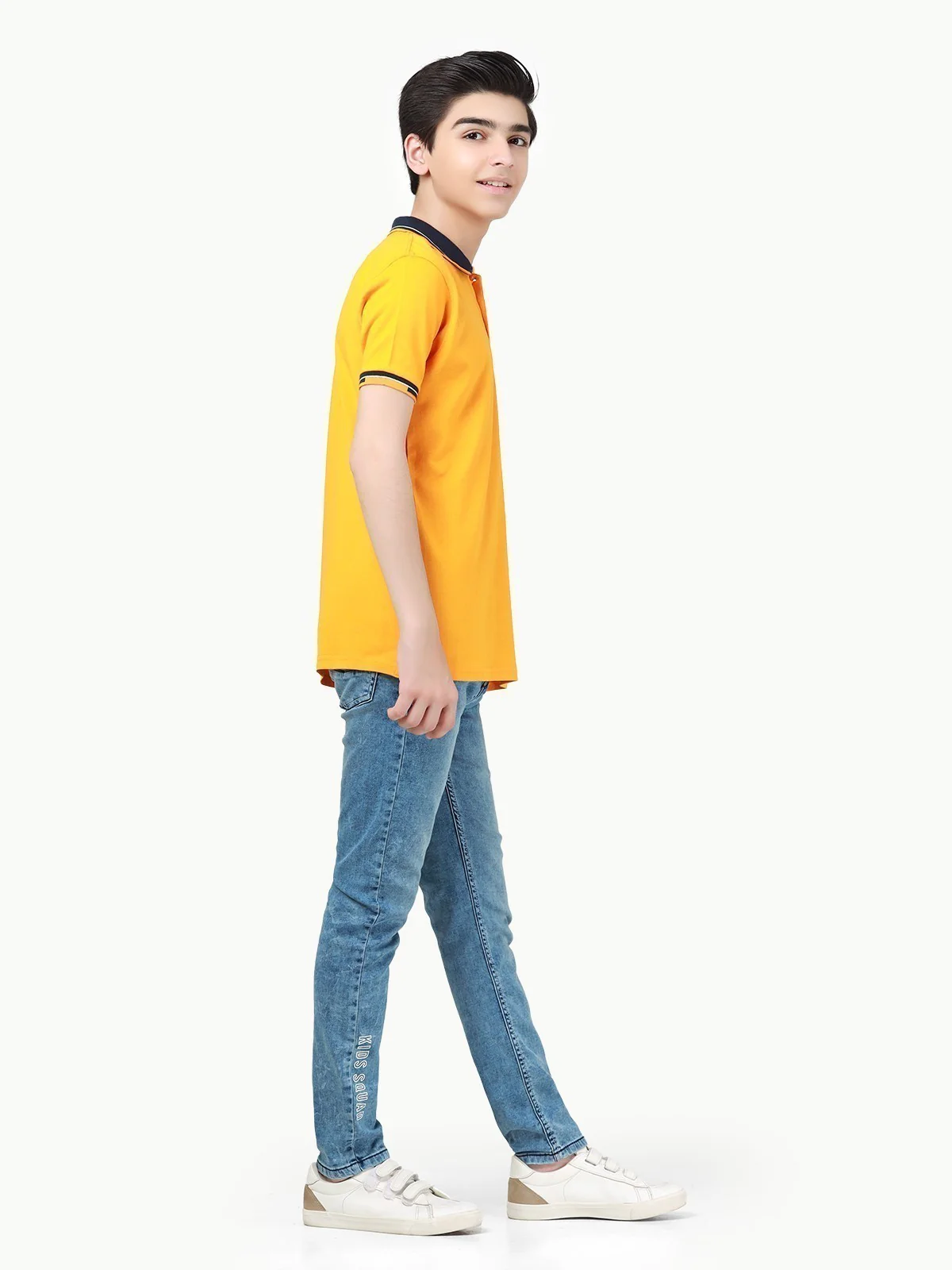 Boy's Light Orange Polo Shirt - EBTPS23-031 - Image 6