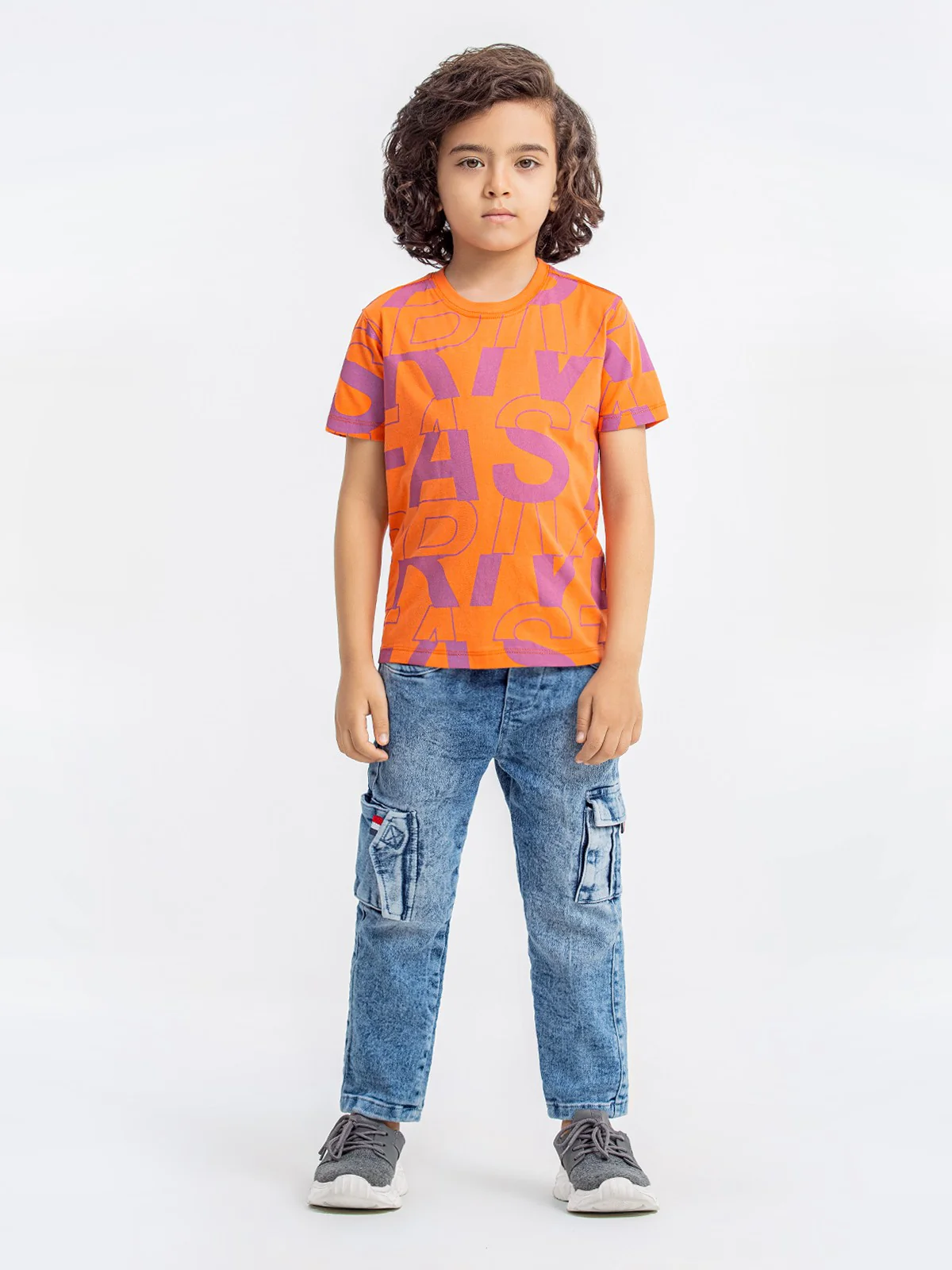 Boy's Light Orange T-Shirt - EBTTS23-023 - Image 2