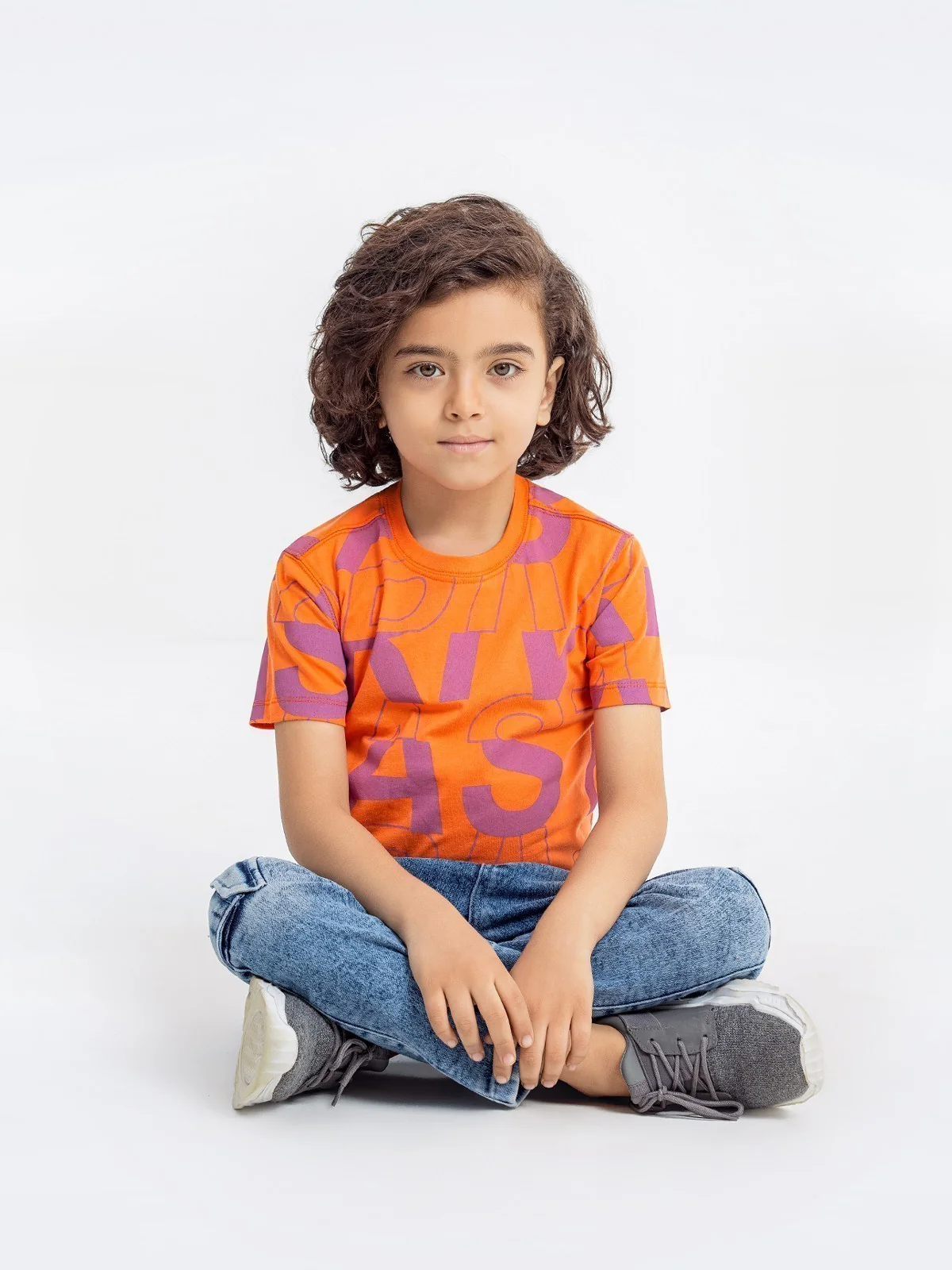 Boy's Light Orange T-Shirt - EBTTS23-023 - Image 5