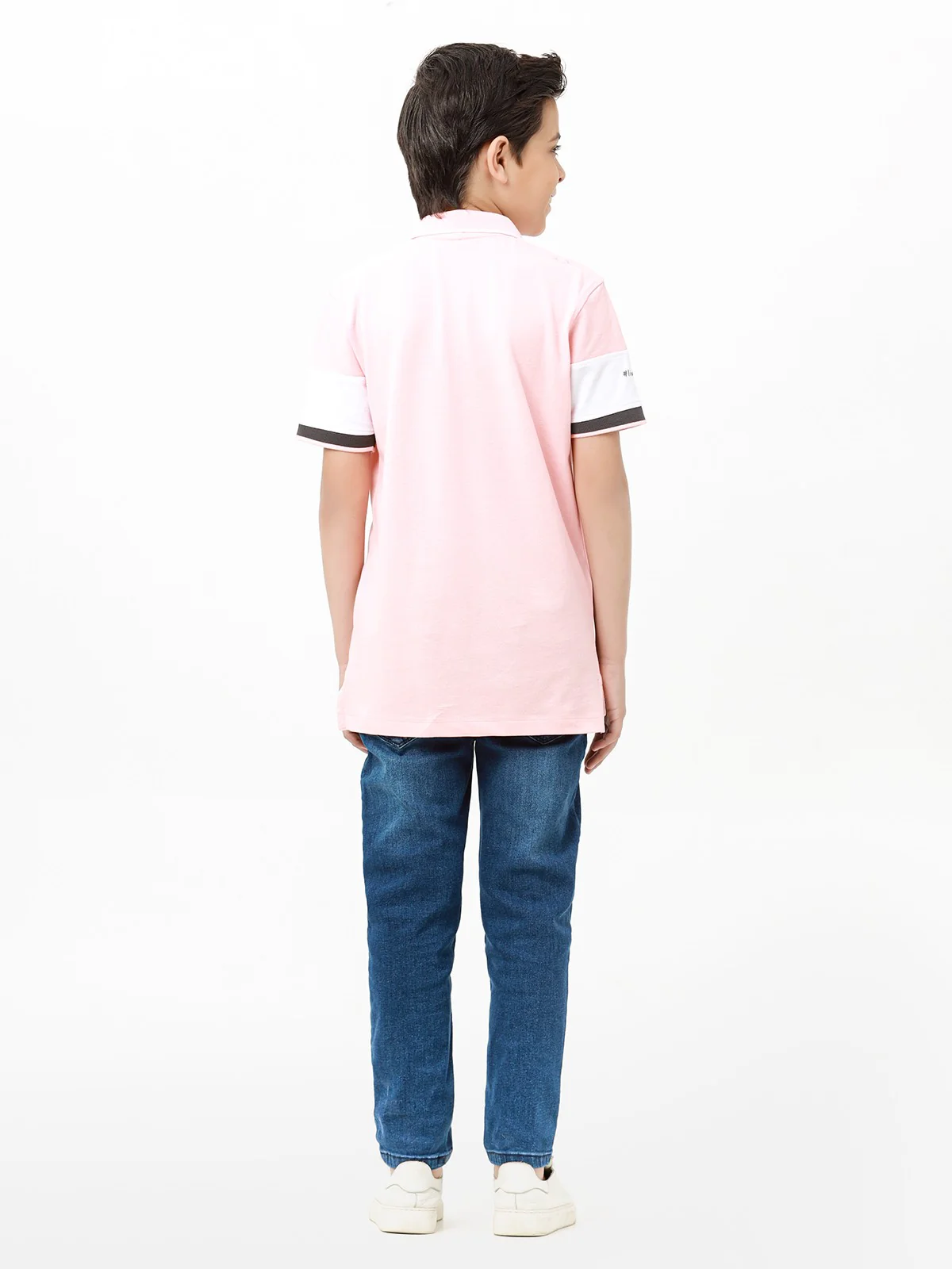 Boy's Light Pink Polo Shirt - EBTPS23-012 - Image 5