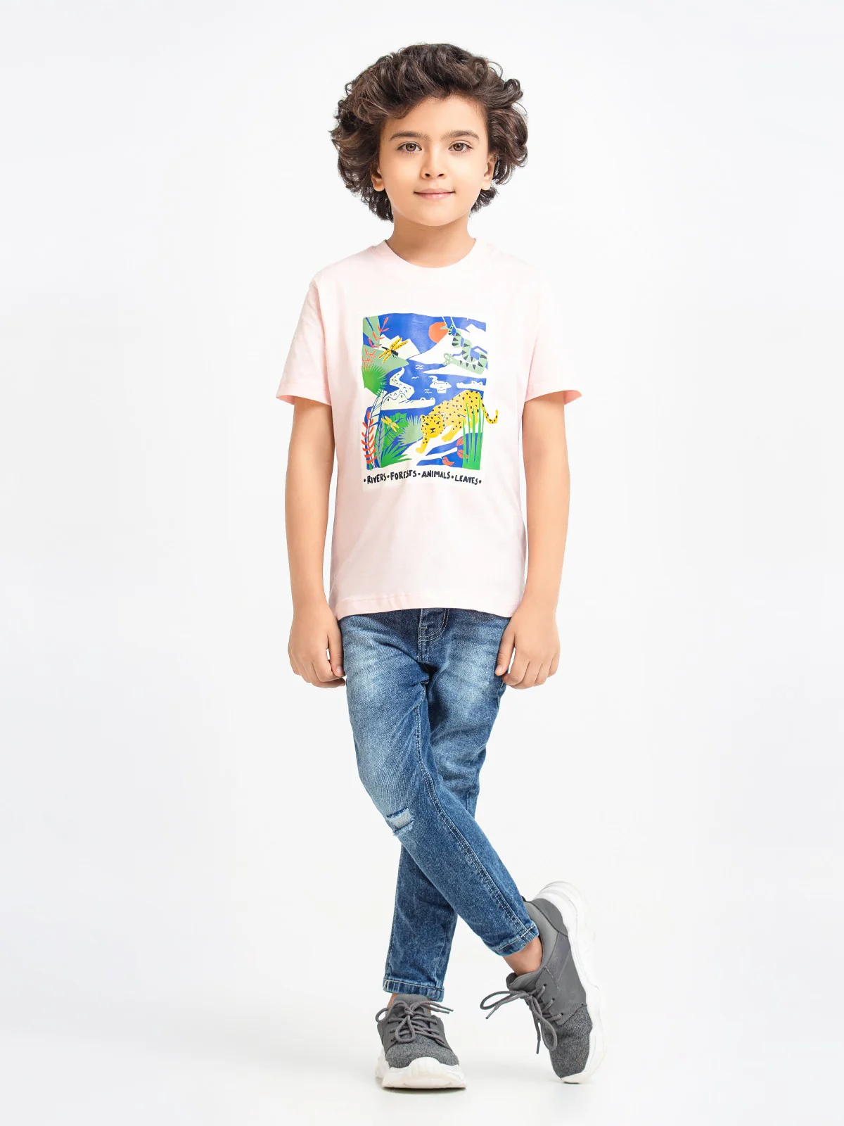 Boy's Light Pink T-Shirt - EBTTS23-004 - Image 2