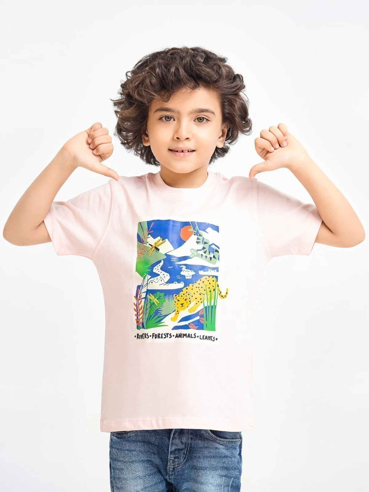 Boy's Light Pink T-Shirt - EBTTS23-004 - Image 4