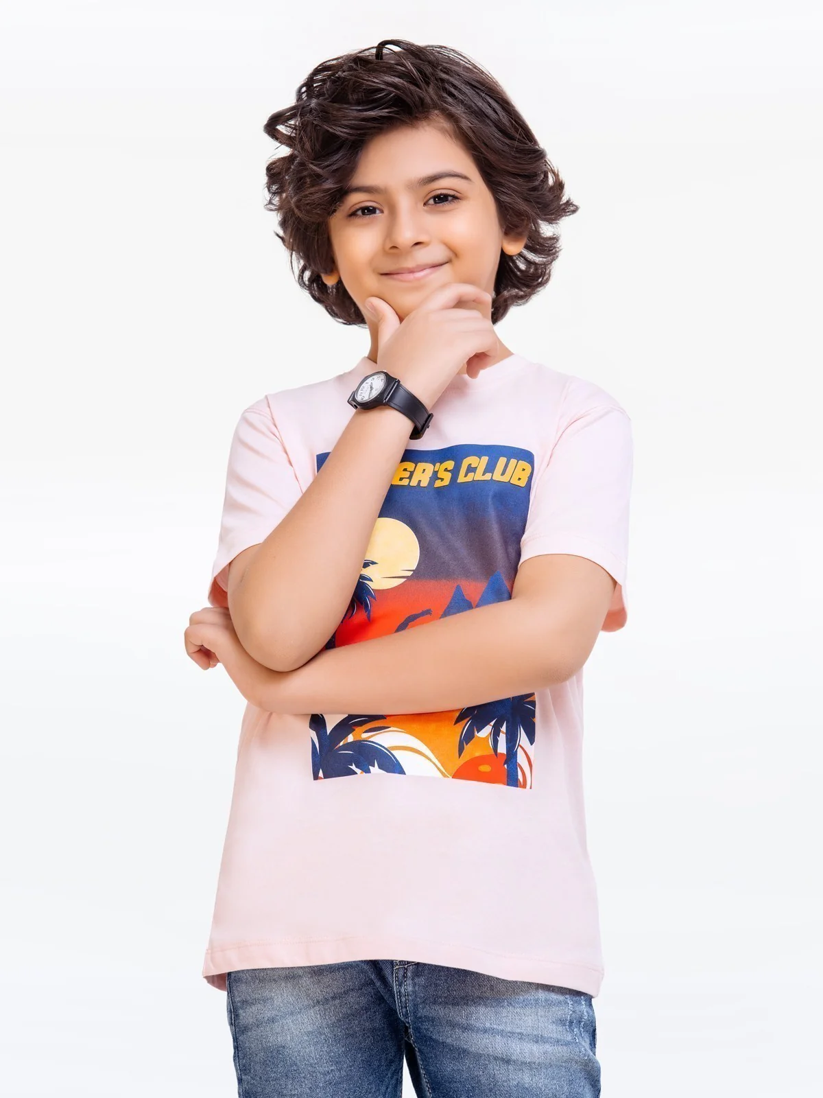 Boy's Light Pink T-Shirt - EBTTS23-035