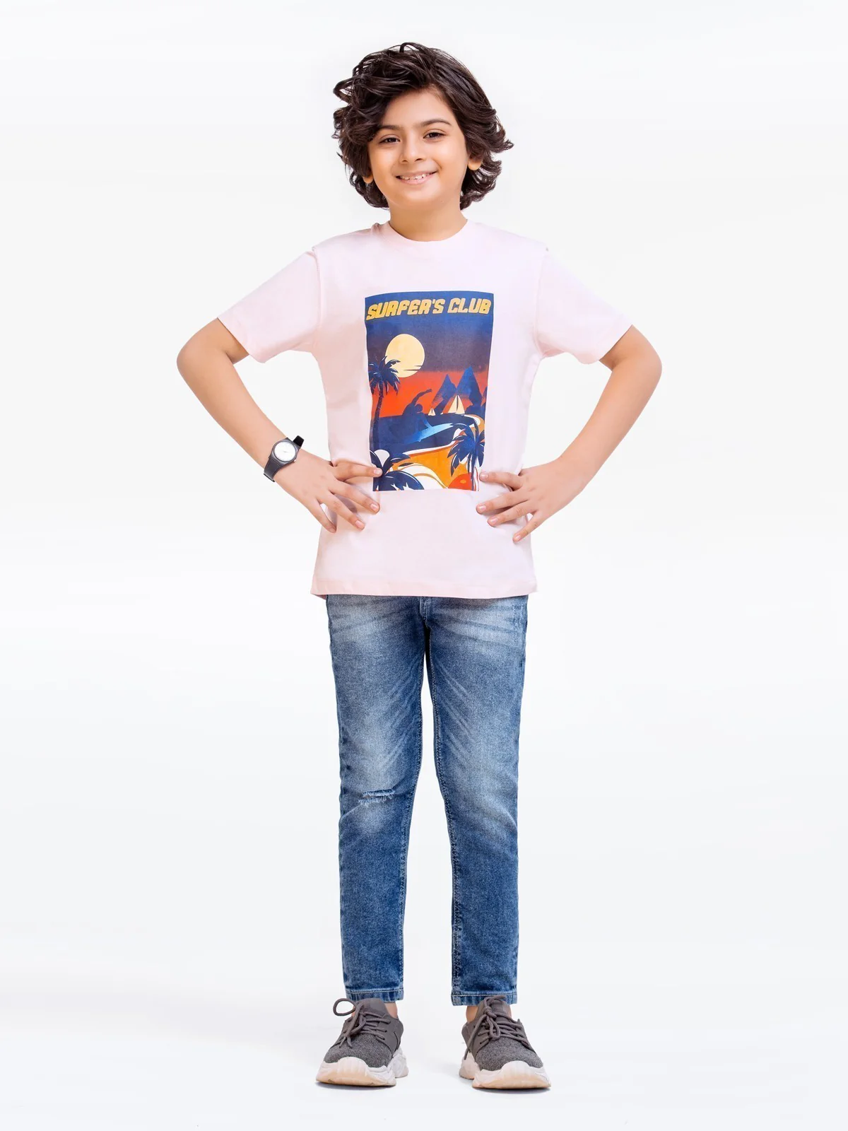 Boy's Light Pink T-Shirt - EBTTS23-035 - Image 2