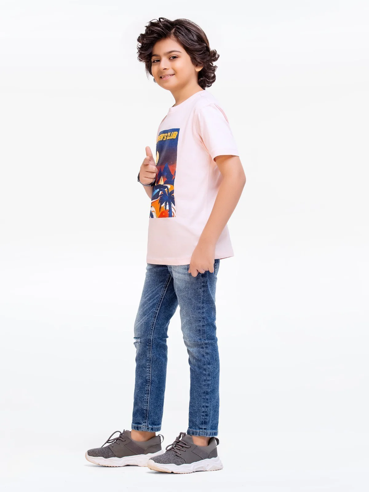 Boy's Light Pink T-Shirt - EBTTS23-035 - Image 3