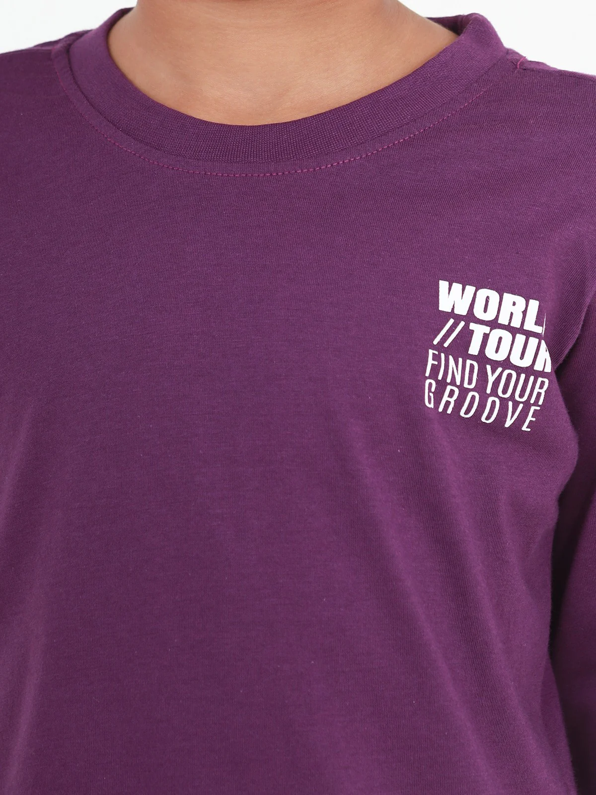 Boy's Light Purple Full Sleeve T-Shirt - EBTGF22-021 - Image 5