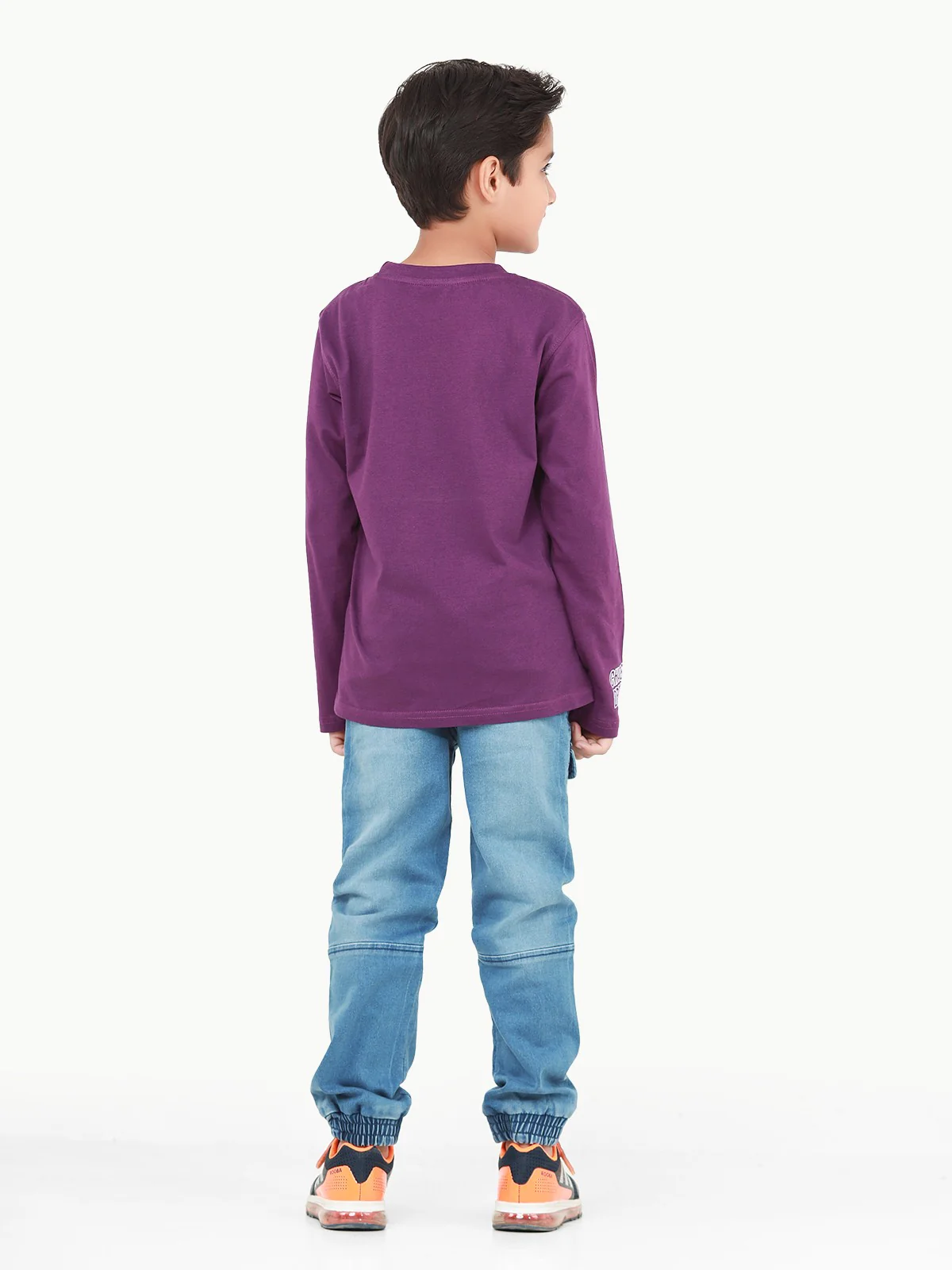Boy's Light Purple Full Sleeve T-Shirt - EBTGF22-021 - Image 6