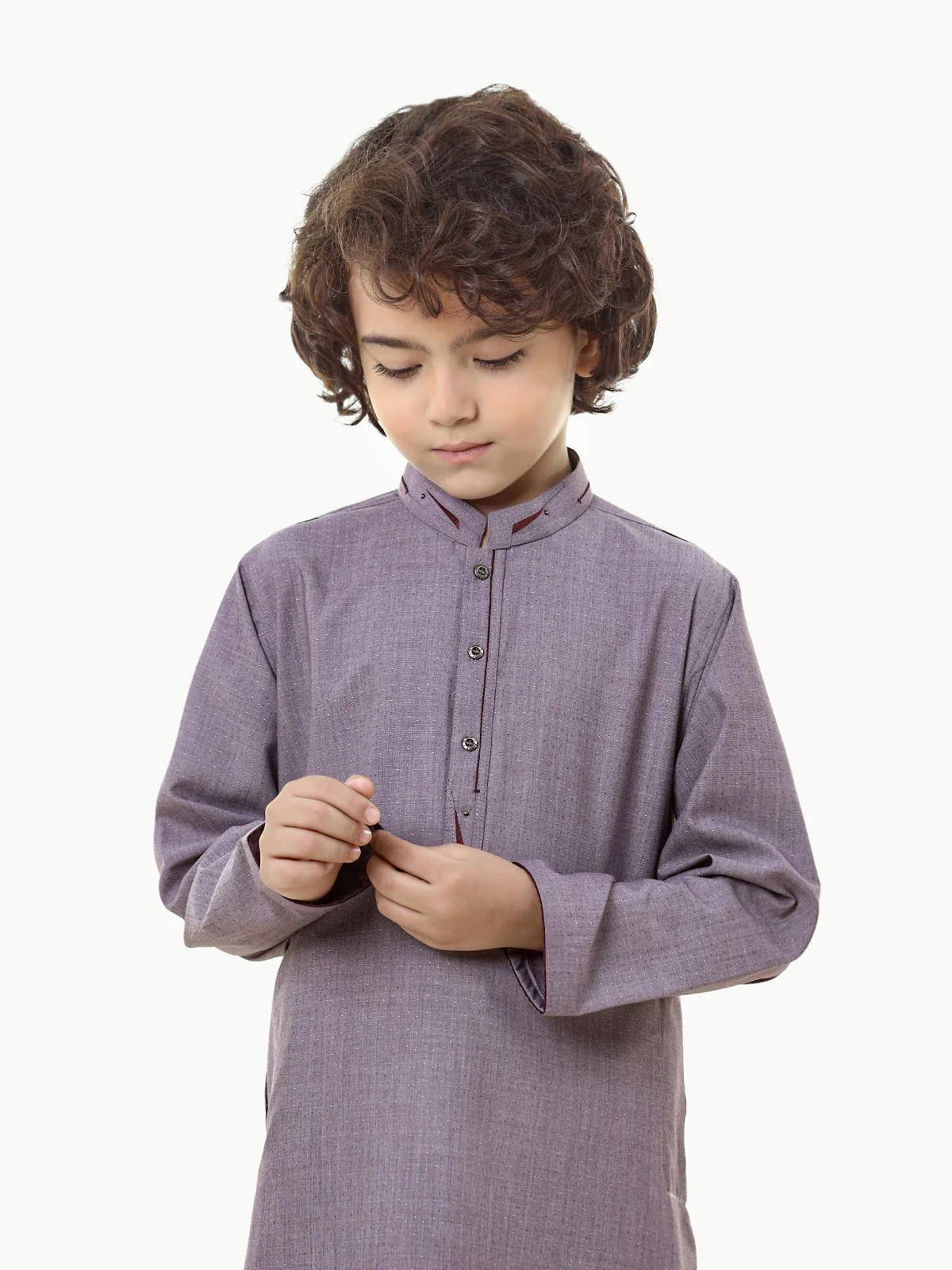 Boy's Light Purple Kurta Shalwar - EBTKS23-3817 - Image 2